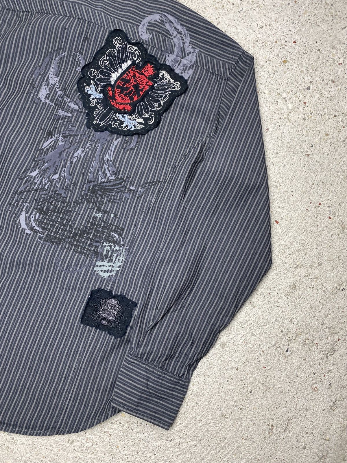 Affliction Vintage affliction striped shirt avant agrde archive vintage Size US M / EU 48-50 / 2 - 10 Thumbnail