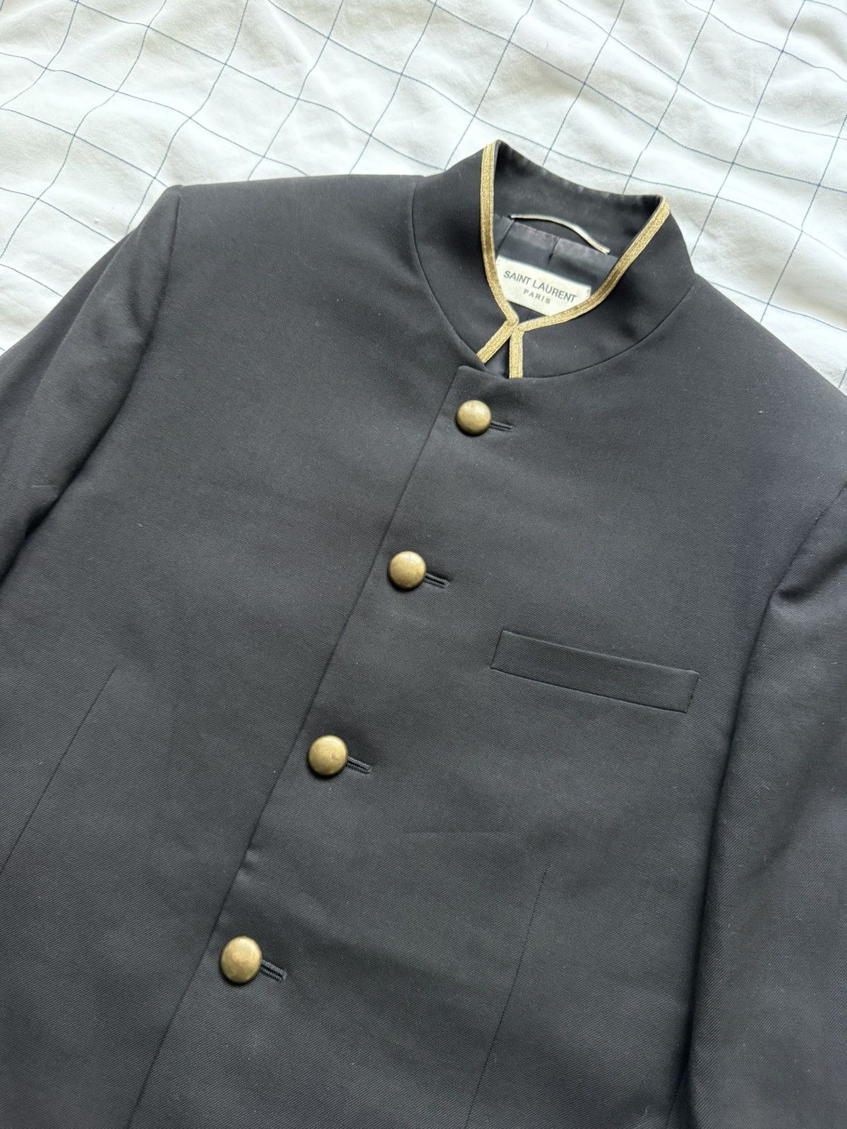 Saint Laurent Paris Saint Laurent Paris Officer Blazer Size 46S - 3 Thumbnail