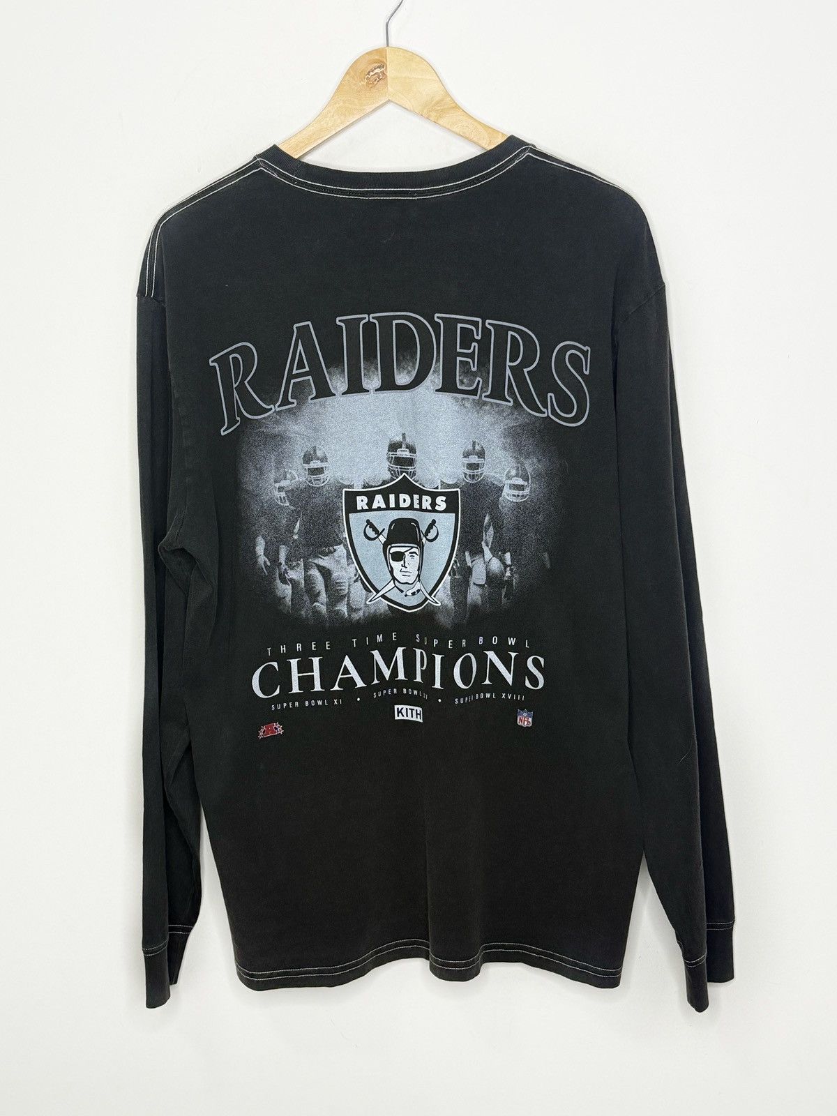 Kith Kith x NFL 47 Raiders Vintage LS Tee Size US L / EU 52-54 / 3 - 1 Thumbnail