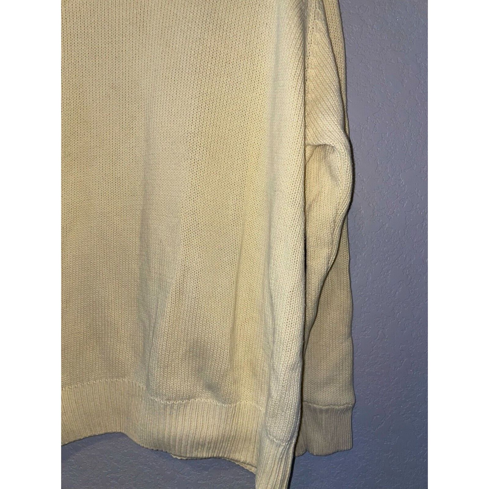 Eddie Bauer Y2K Eddie Bauer 100% Cotton USA Made Yellow Sweater 2000s XL Size XL / US 12-14 / IT 48-50 - 4 Thumbnail