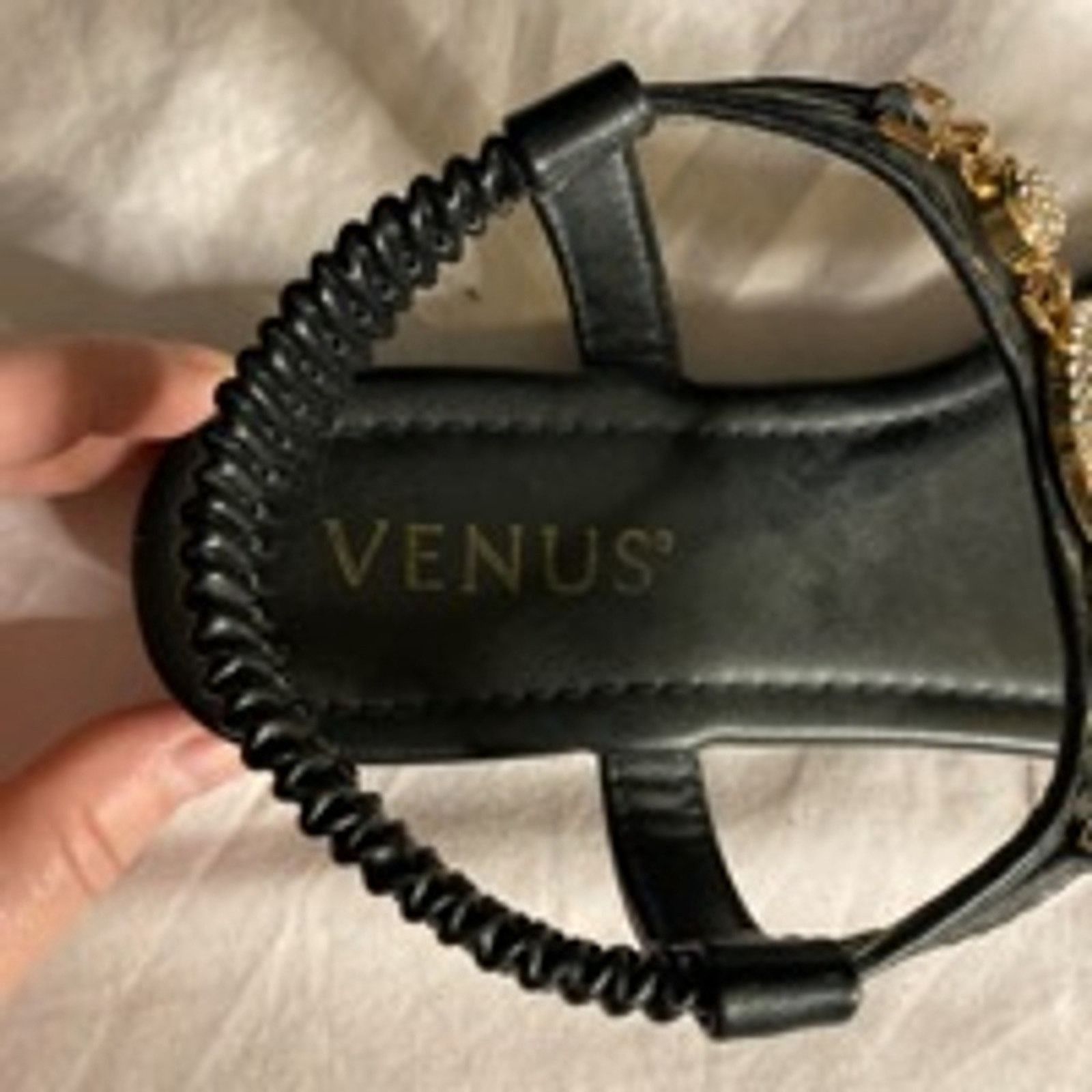 Venus Venus Black Beaded Embellished Sandals Women’s 8.5 Size US 8.5 / IT 38.5 - 7 Thumbnail