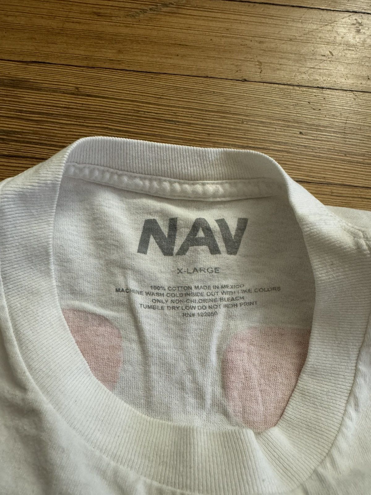 NAV × Vlone VLONE x NAV White and Orange Good Intentions Exclusive Tee Size US XL / EU 56 / 4 - 6 Thumbnail