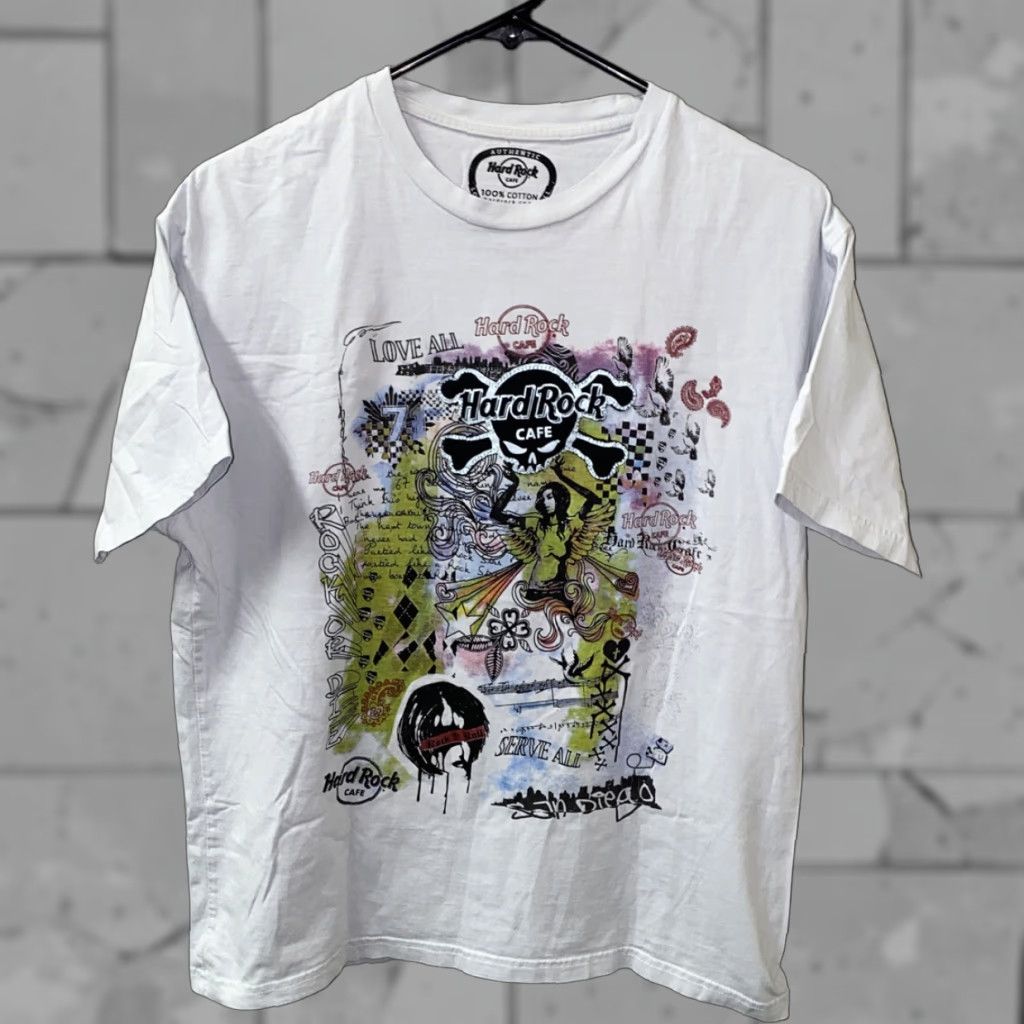 Hard Rock Cafe Hard Rock Cafe T-Shirt Short Sleeve Womens L Multicolor Graphic 21 In Armpit Colorful Casual Size L / US 10 / IT 46 - 1 Thumbnail