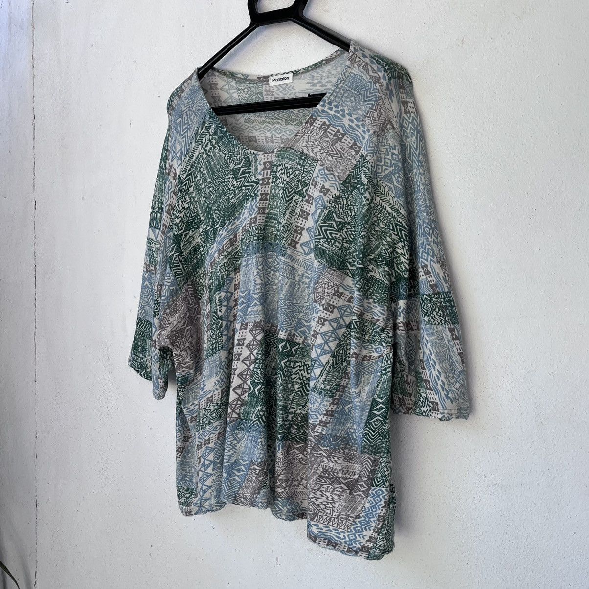 Issey Miyake Plantation by Issey Miyaki Abstract Ethnic Cotton Top Size M / US 6-8 / IT 42-44 - 2 Thumbnail