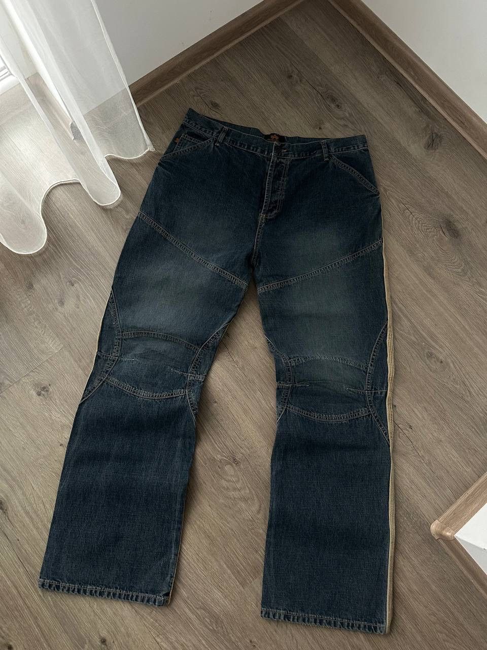 Alpha Industries × Vintage Vintage Alpha Industries Velvet Denim Baggy Big Logo Pants Size US 34 / EU 50 - 11 Thumbnail
