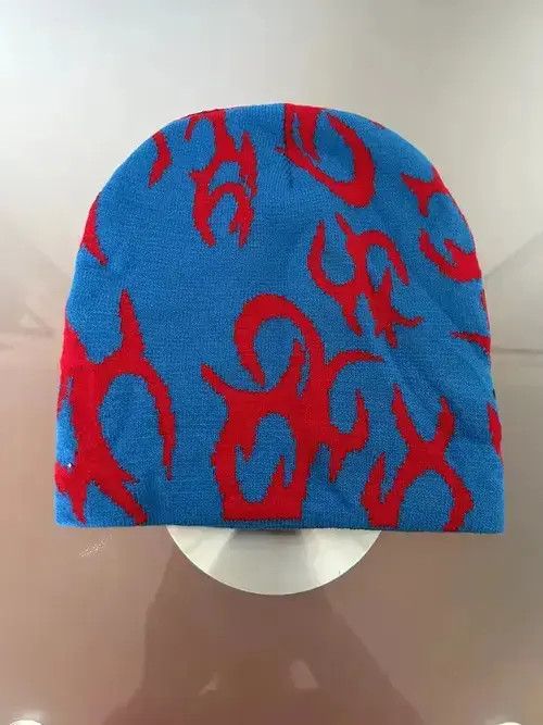 Other Y2K Fire Beanie (blue + red) Size ONE SIZE - 4 Thumbnail