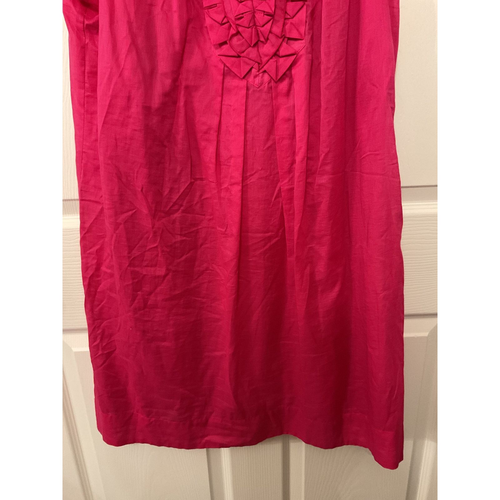 Calvin Klein Calvin Klein Keyhole Ruffled Front Fuschia Summer Dress, 14 Size XL / US 12-14 / IT 48-50 - 5 Thumbnail