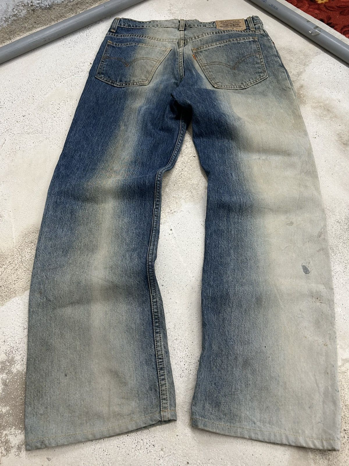 Levi's Vintage Levis 605 Orange Tab Acid Washed Baggy Size US 31 - 13 Thumbnail