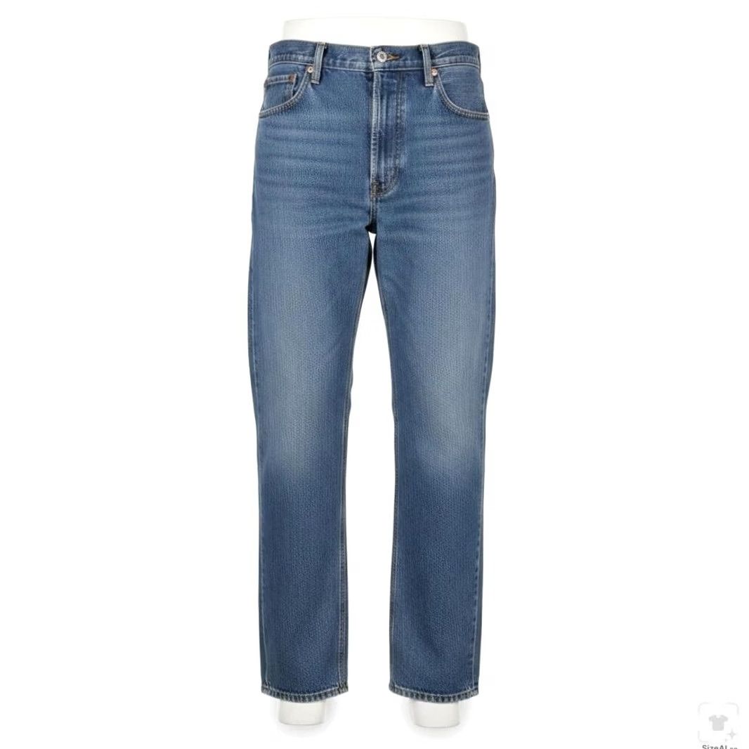 Levi's Levi's 505 Jeans Mens 42x30 Blue Medium Wash Straight Denim Zip Fly Regular Fit Size US 42 / EU 58 - 2 Thumbnail