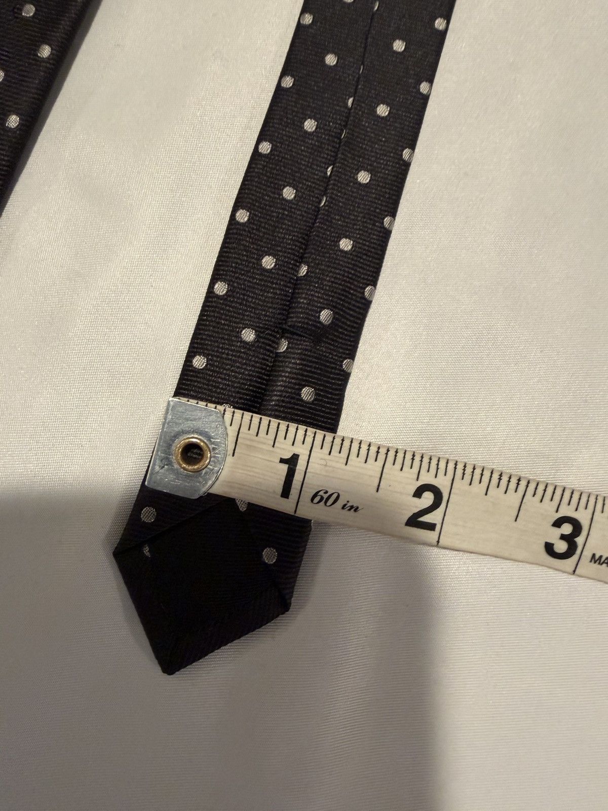 Saint Laurent Paris Saint Laurent dotted skinny tie. Size ONE SIZE - 7 Thumbnail