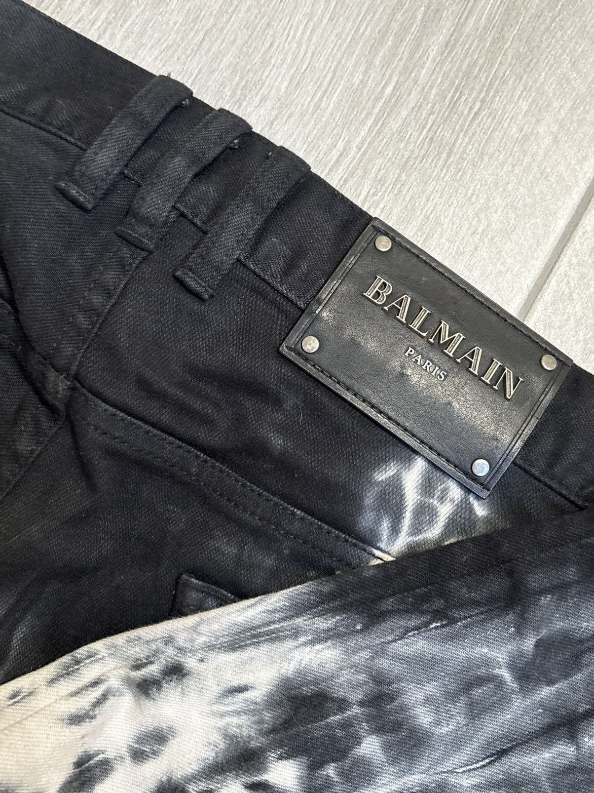 Balmain Balmain S8H9131T149U Tie-Dye Biker Jeans 2018 Made in Japan Size US 28 / EU 44 - 2 Thumbnail