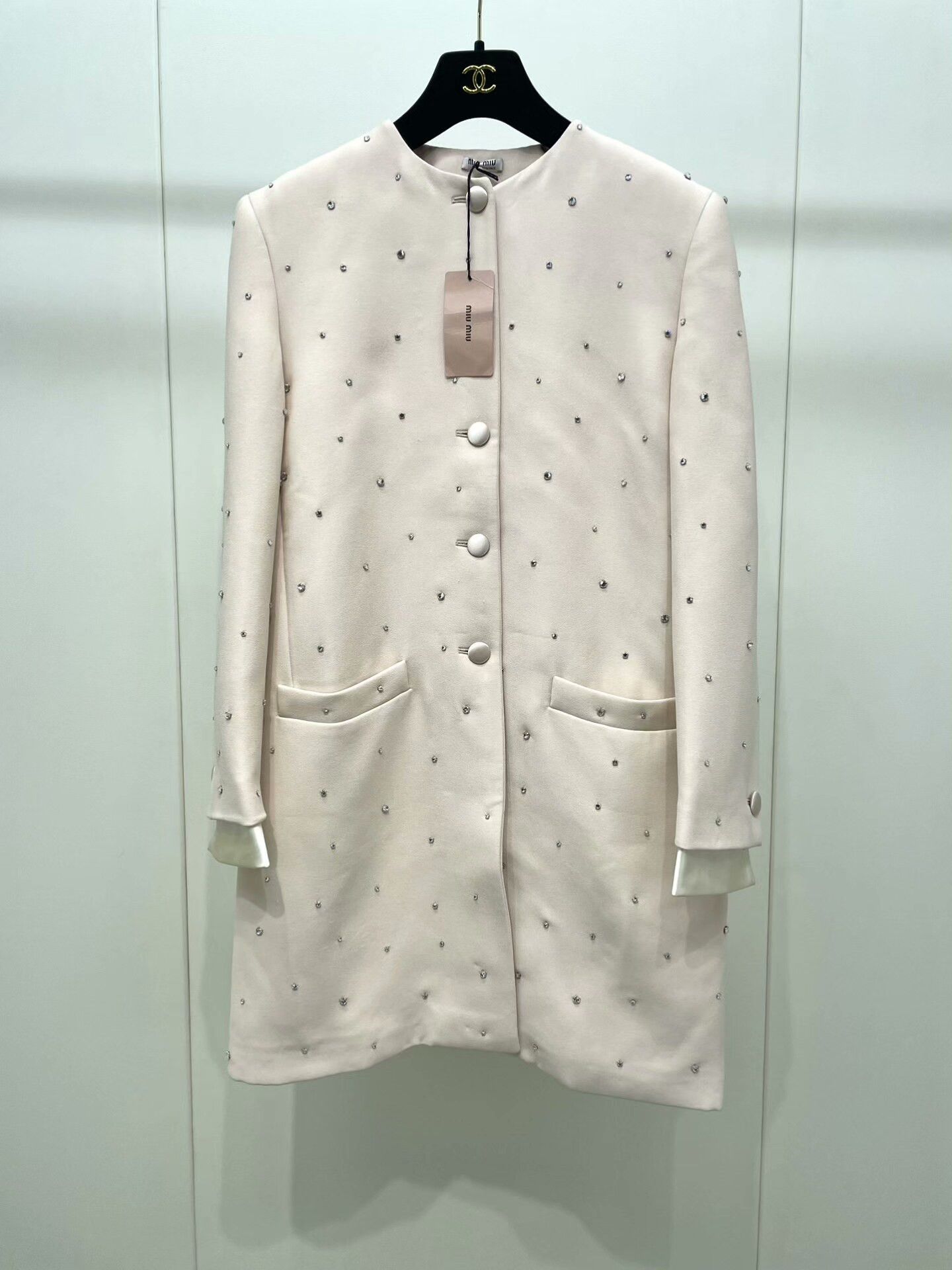 Miu Miu miumiu embellished outerwear coat for women Size US M / EU 48-50 / 2 - 1 Thumbnail
