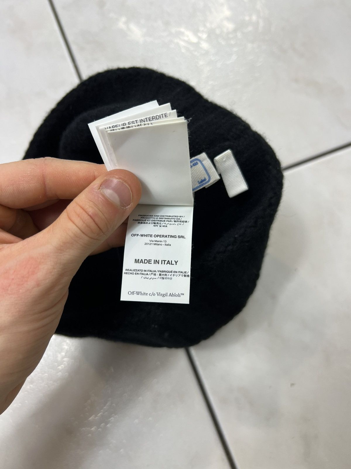 Off-White Off-white ribbed wool classic logo beanie Virgil Abloh hat Size ONE SIZE - 9 Thumbnail