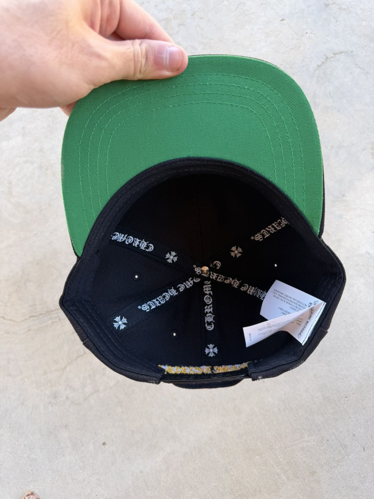 Chrome Hearts Chrome Hearts Black Snapback Hat – Gold Gothic CH Logo New Size ONE SIZE - 6 Thumbnail