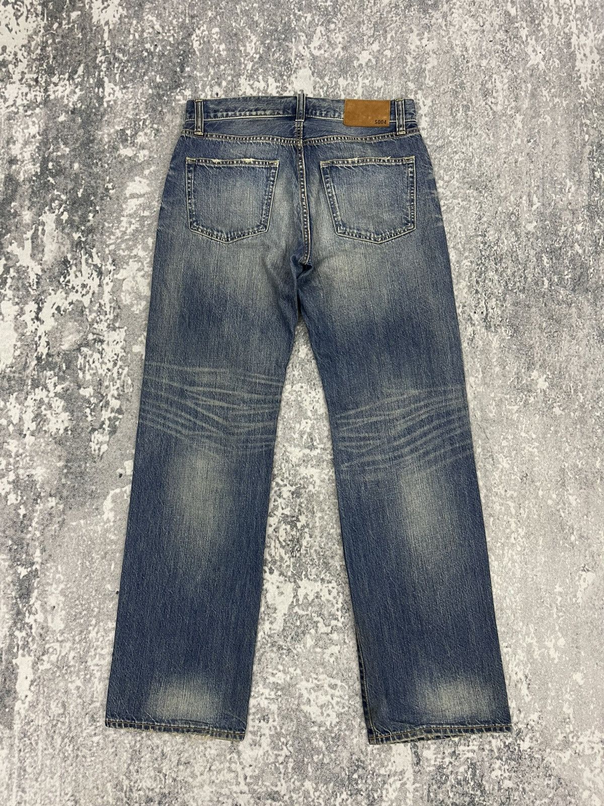 Uniqlo Vtg Uniqlo UJ S004 Loose Fit Straight Blue Washed Denim s5 Size US 31 - 1 Thumbnail
