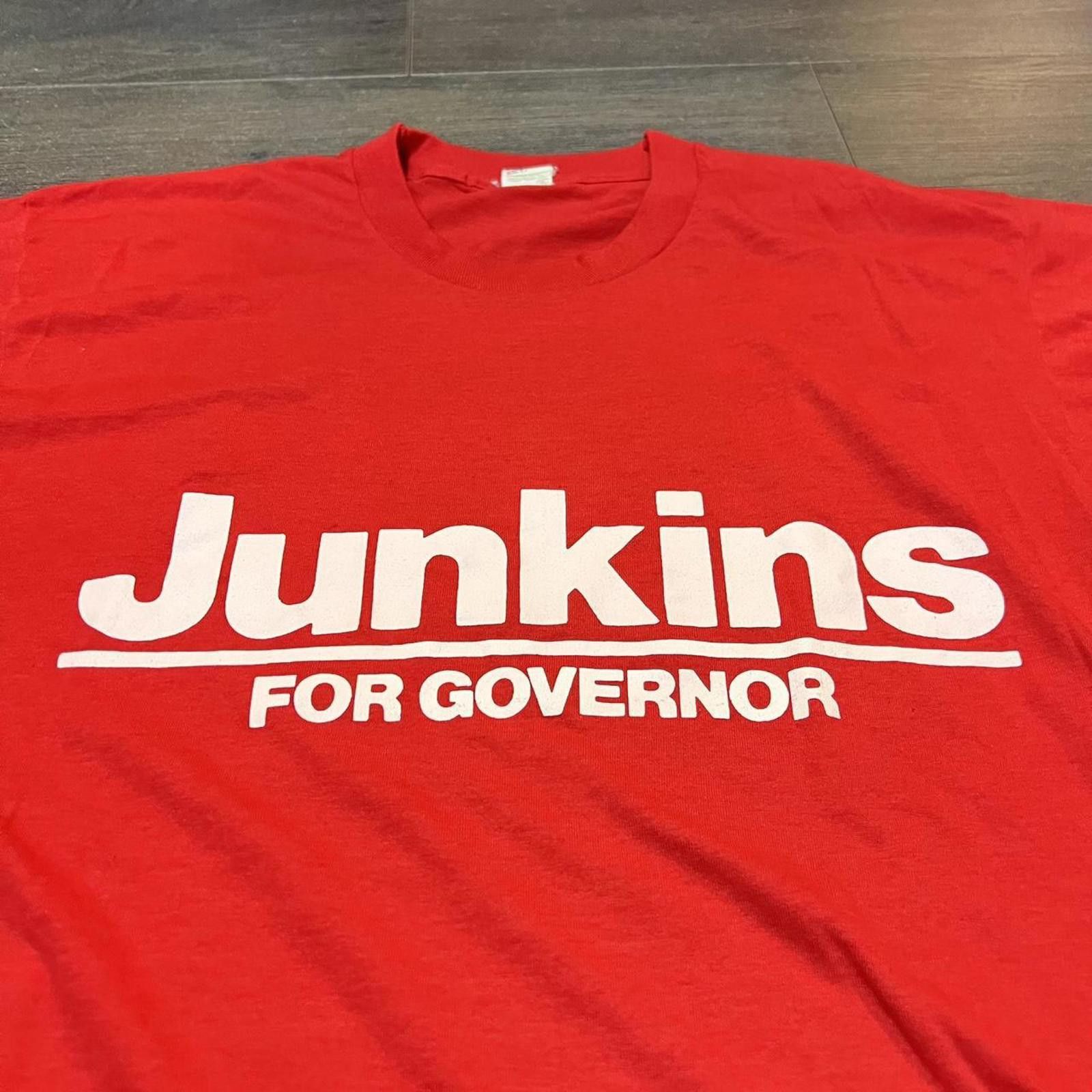 Other Vintage junkins for governor t shirt 80s L Size US L / EU 52-54 / 3 - 3 Thumbnail