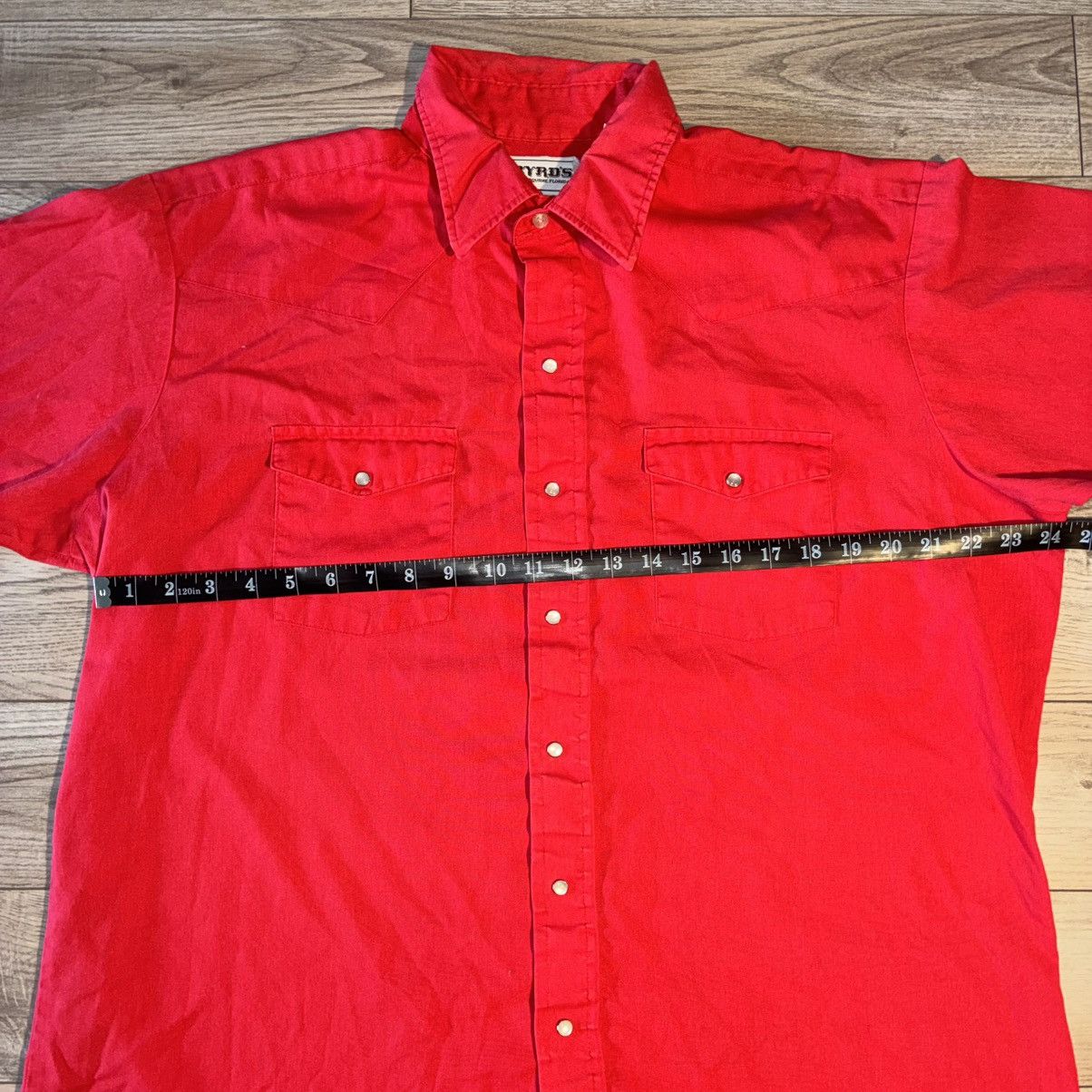 Other Red short sleeve pearl snap button up shirt Size US XL / EU 56 / 4 - 5 Thumbnail