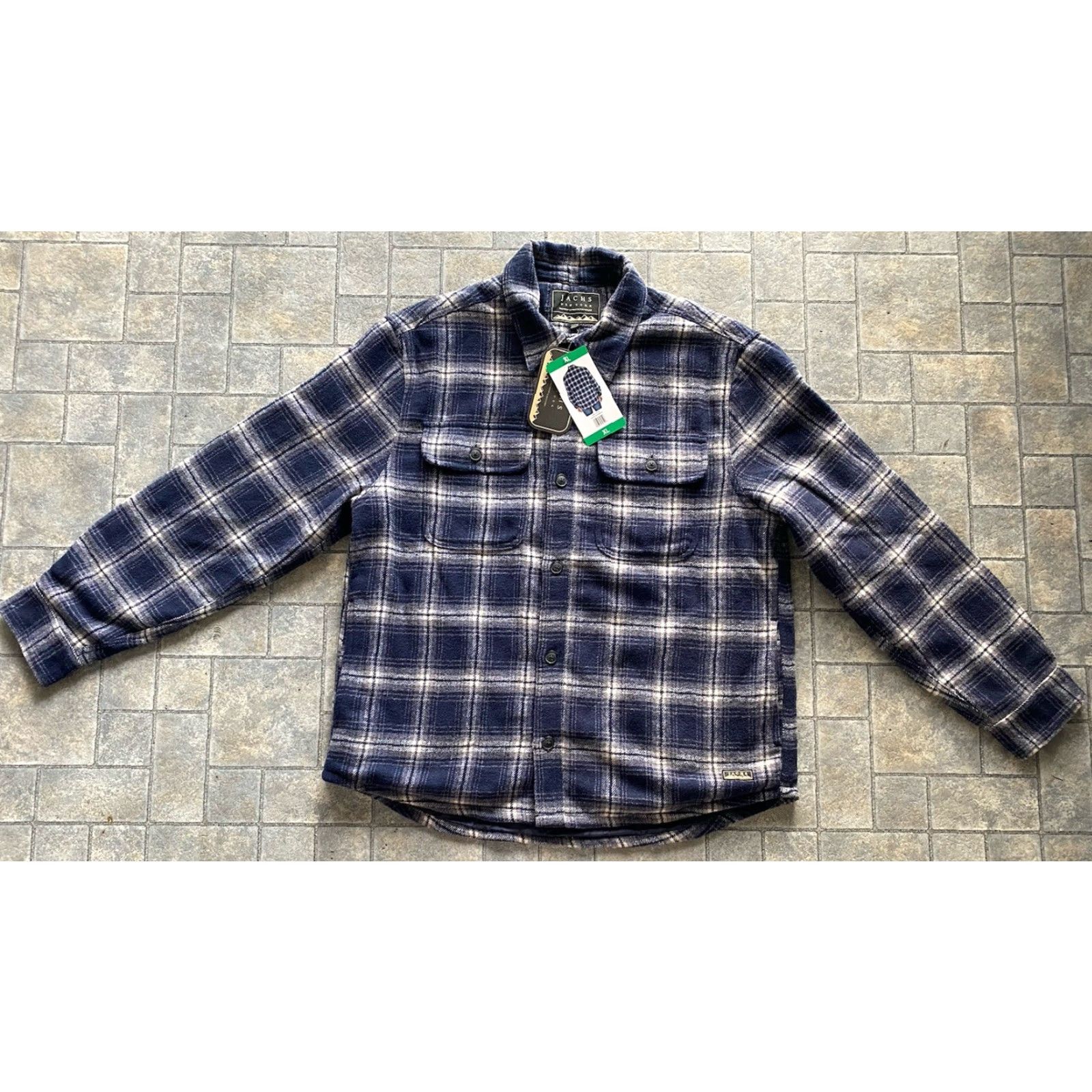 Vintage JACHS New York Jacket Mens XL Blue Plaid Lined Five Pockets Collared NWT Size US XL / EU 56 / 4 - 2 Thumbnail