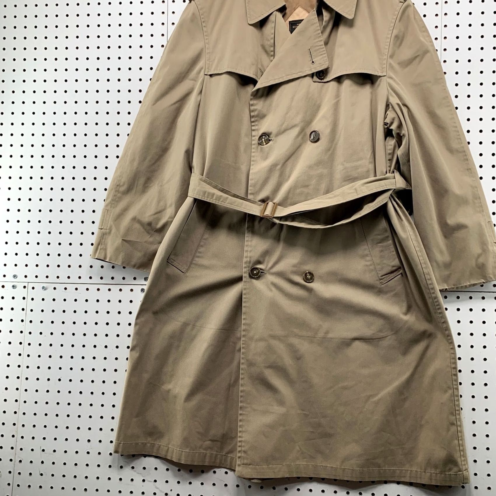 Hart Schaffner Marx VINTAGE Hart Schaffner Marx Trench Coat Mens 42R Wool Double Breast Corporate Coat Size US XS / EU 42 / 0 - 5 Thumbnail
