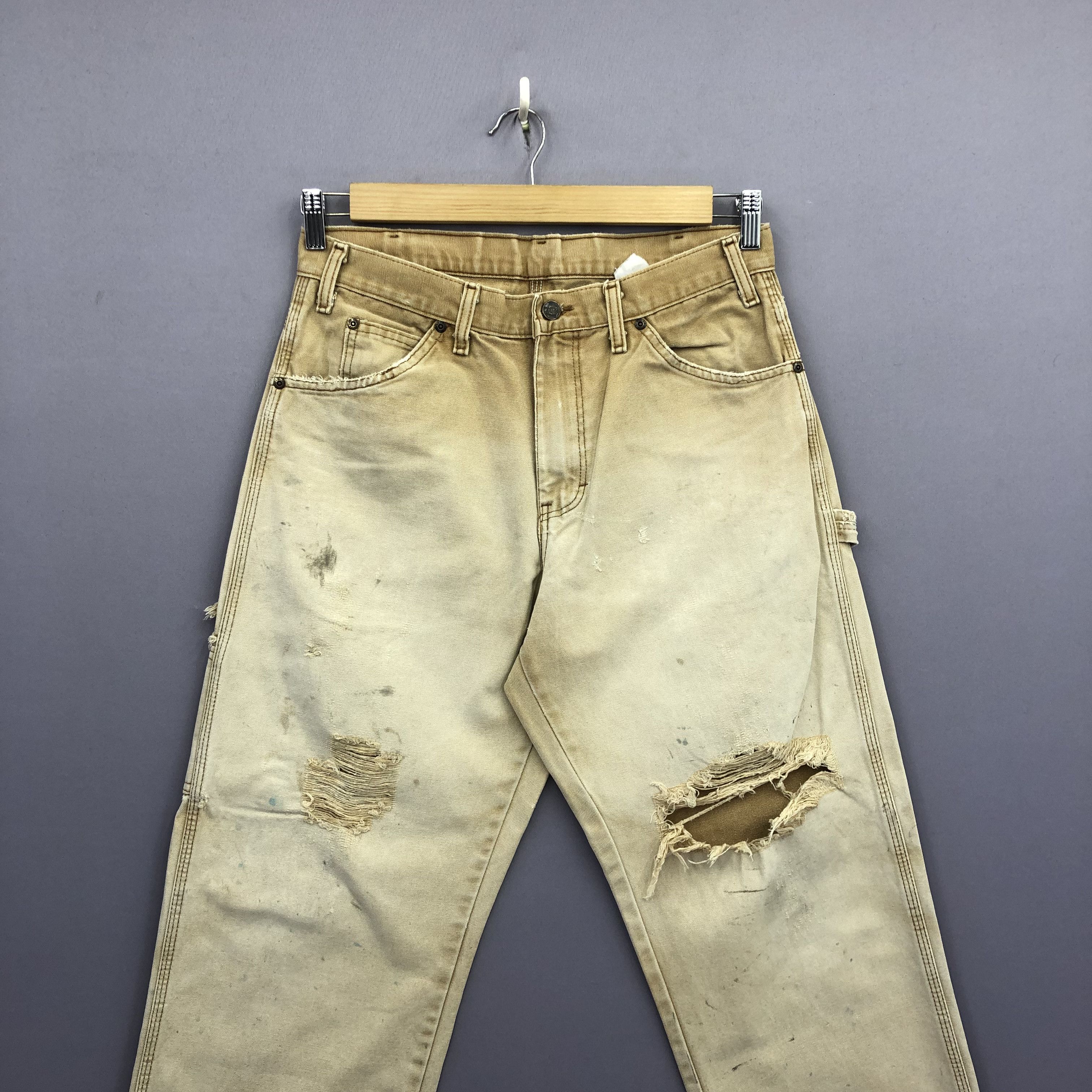 Dickies Vintage Rusty Distressed Dickies Baggy Cargo Carpenter Jeans Size US 32 / EU 48 - 3 Thumbnail