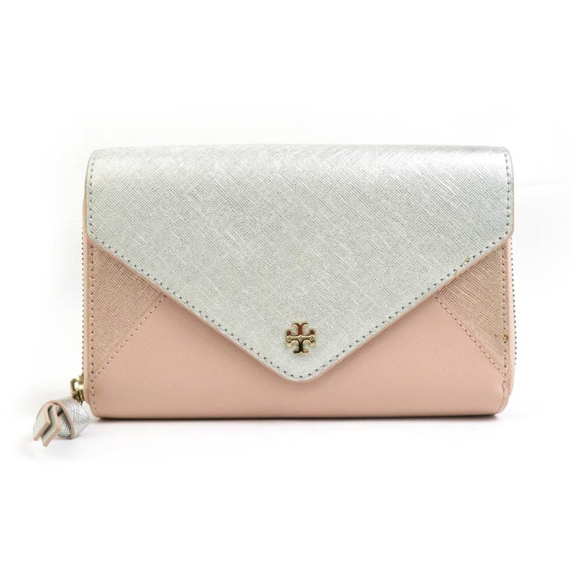 Tory Burch Tory Burch Shoulder Wallet Leather Silver x Pink Women's h30571a Size ONE SIZE - 1 Thumbnail