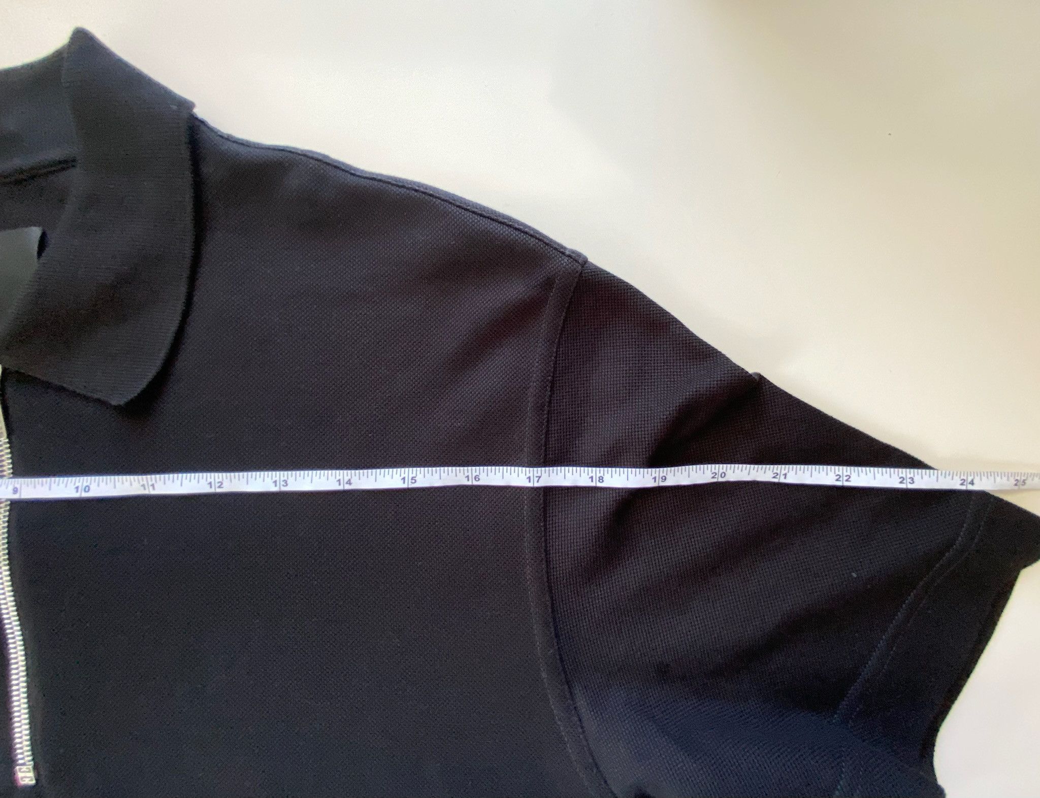 Givenchy Givenchy Black Cotton Zip Polo Shirt - Eyelet Details Sz L Size US L / EU 52-54 / 3 - 7 Thumbnail