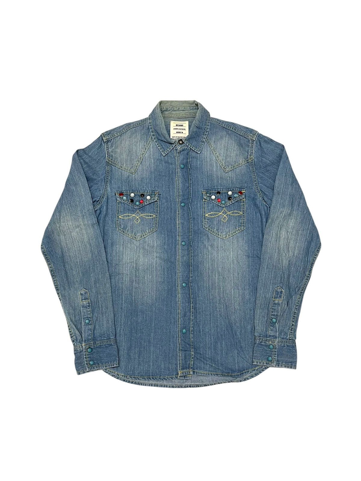 Beams Japan × Japanese Brand Beams Shirt multicolor button with arcuate pocket Size US M / EU 48-50 / 2 - 1 Thumbnail