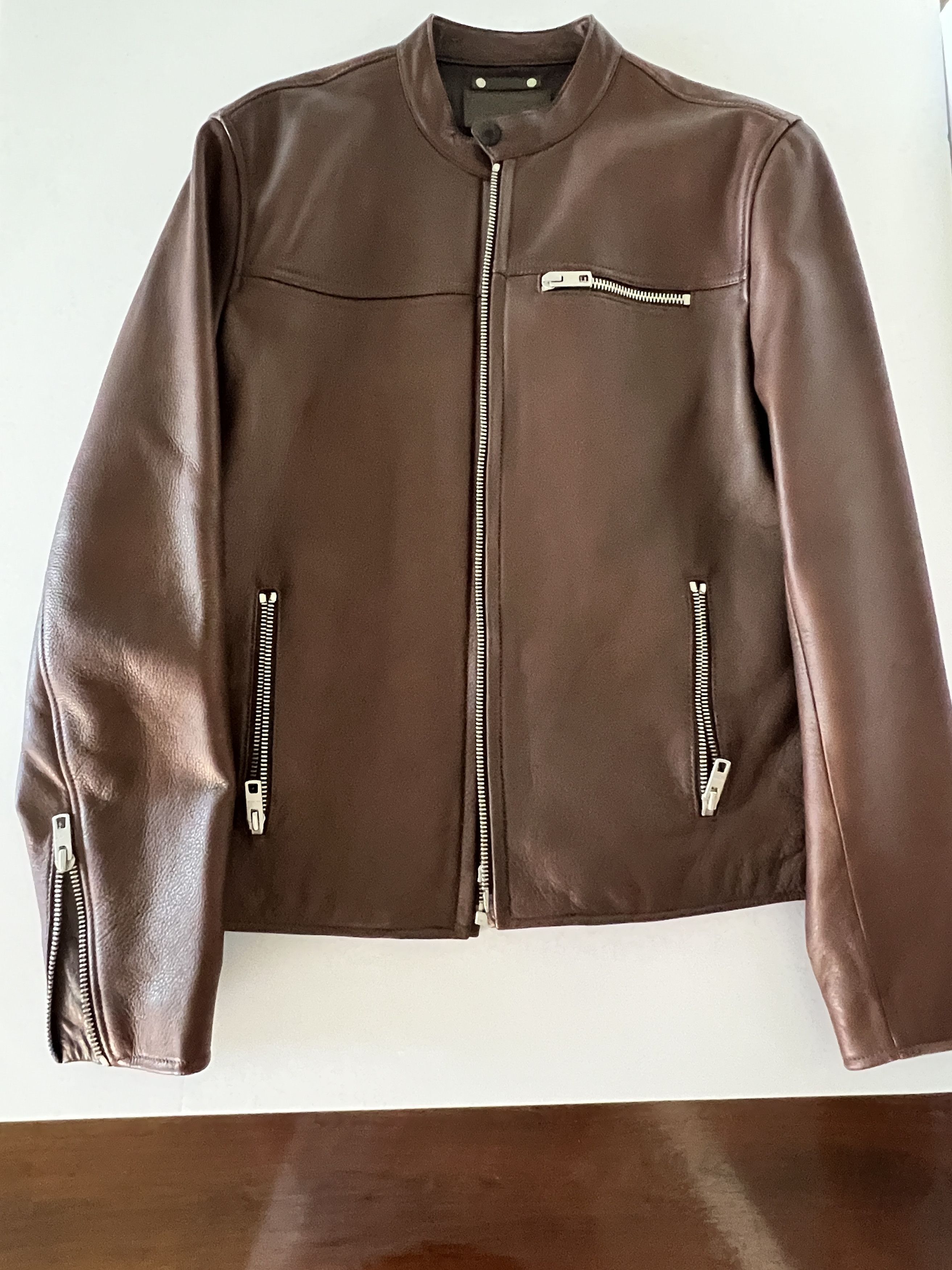 Coach Coach Brown Leather Moto Jacket – Men’s M – Like New Size US M / EU 48-50 / 2 - 2 Thumbnail