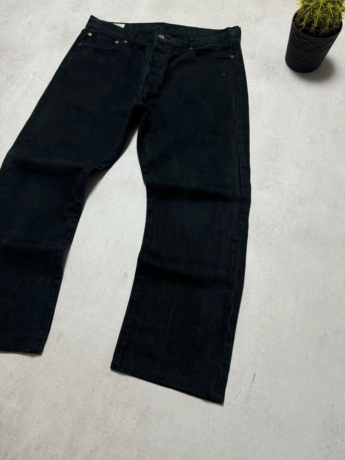 Levi's × Vintage Vintage Levis 501 Jeans Denim Pants Black Baggy Straight 90s Size US 34 / EU 50 - 3 Thumbnail
