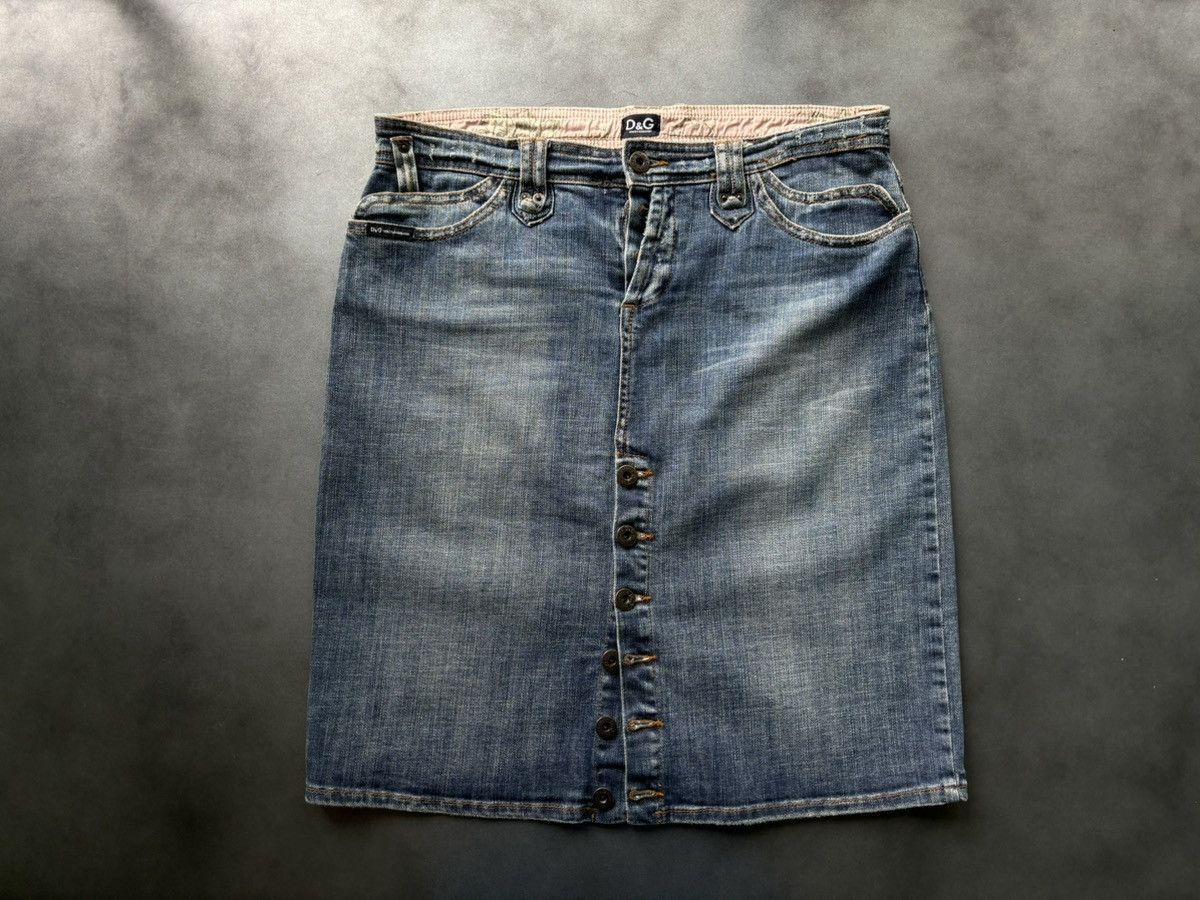 Dolce & Gabbana × Vintage Vintage Dolce & Gabbana Mini Skirt Denim Jean Short 2000s Size 33" - 12 Thumbnail