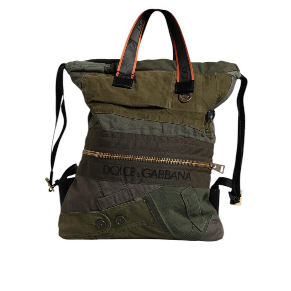 Dolce & Gabbana Dolce & Gabbana Military Green Patchwork Rucksack Backpack B Size ONE SIZE - 5 Thumbnail