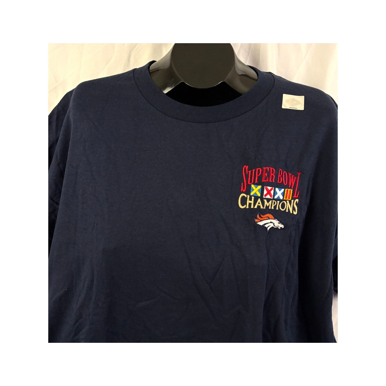 Lee Vintage Denver Broncos Super Bowl XXXII T-Shirt Navy Lee XL Size US XL / EU 56 / 4 - 8 Thumbnail