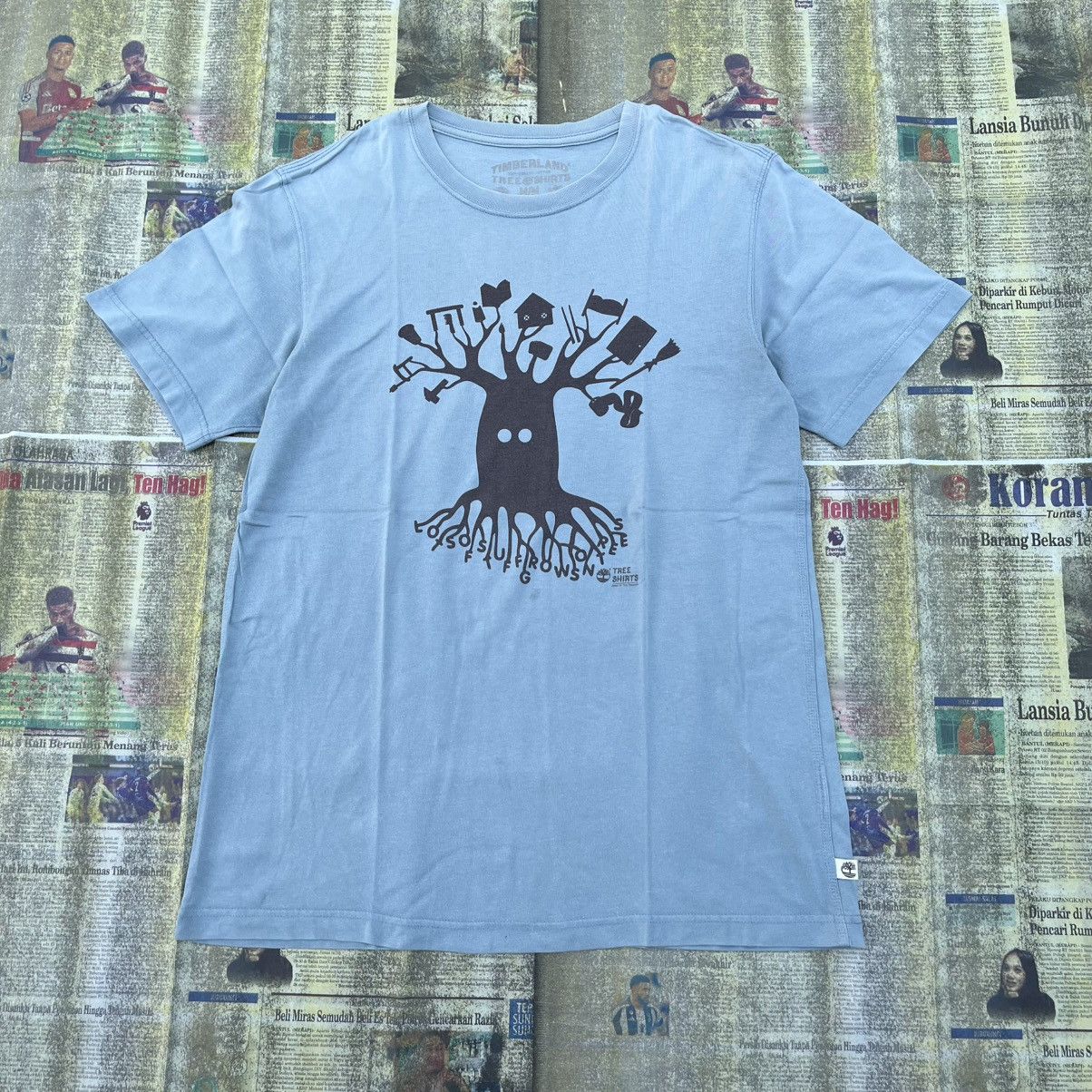 Timberland × Vintage CRAZY VINTAGE💥Timberland Tree shirt Blue sky Size US M / EU 48-50 / 2 - 1 Thumbnail