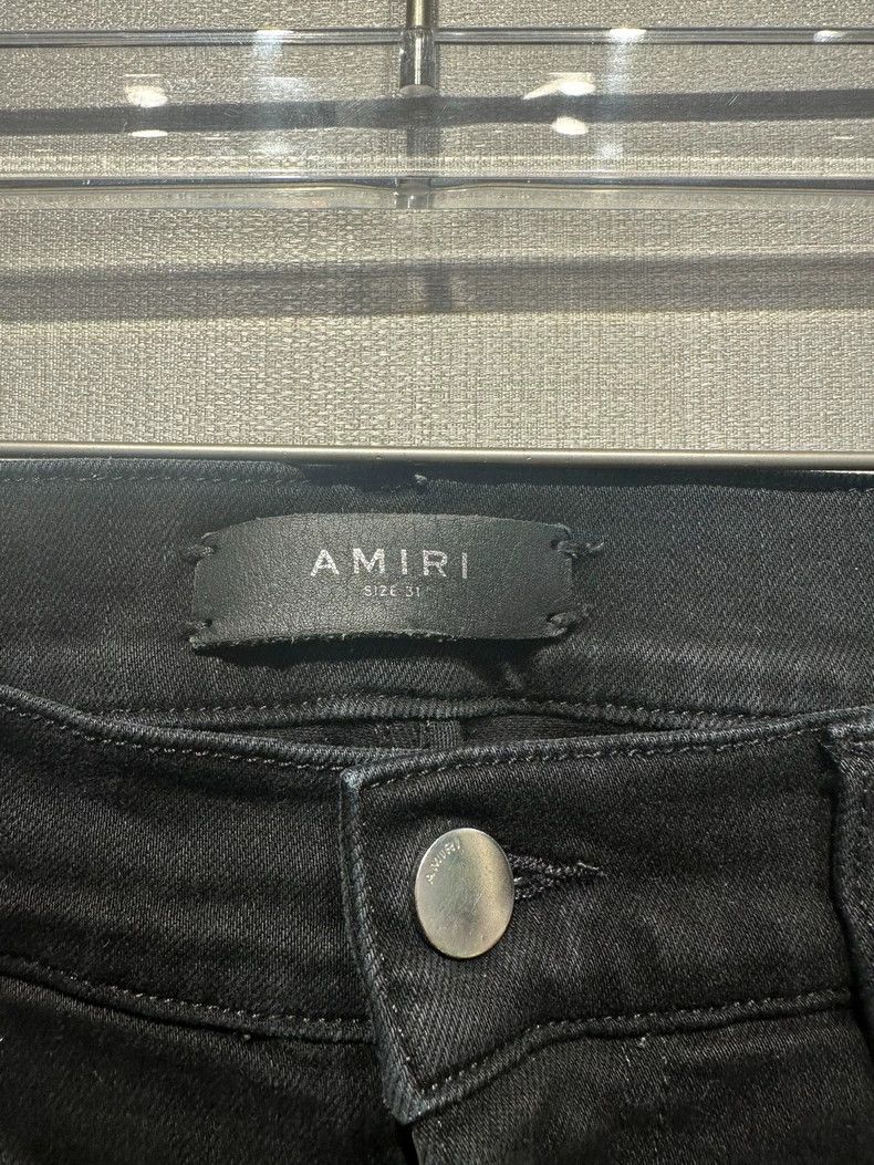 Amiri Amiri knee patch leather black jeans Size US 31 - 3 Thumbnail