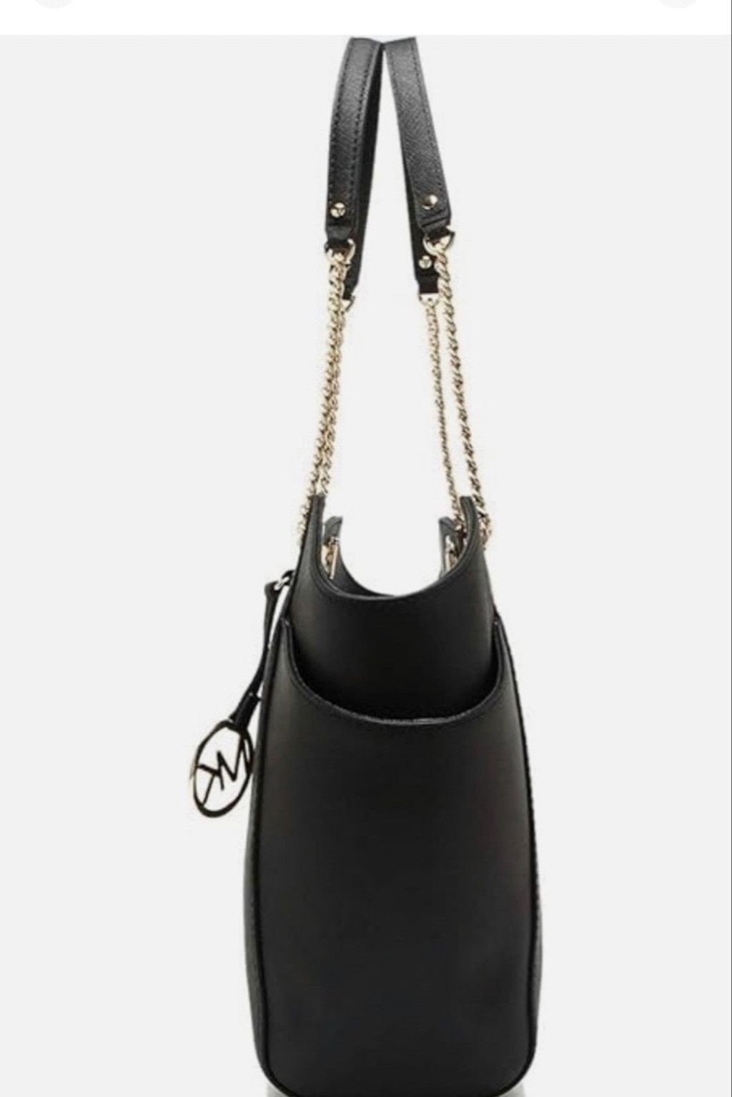 Michael Kors Michael Kors Jet Set Travel Black Leather Shoulder Tote Size ONE SIZE - 3 Thumbnail