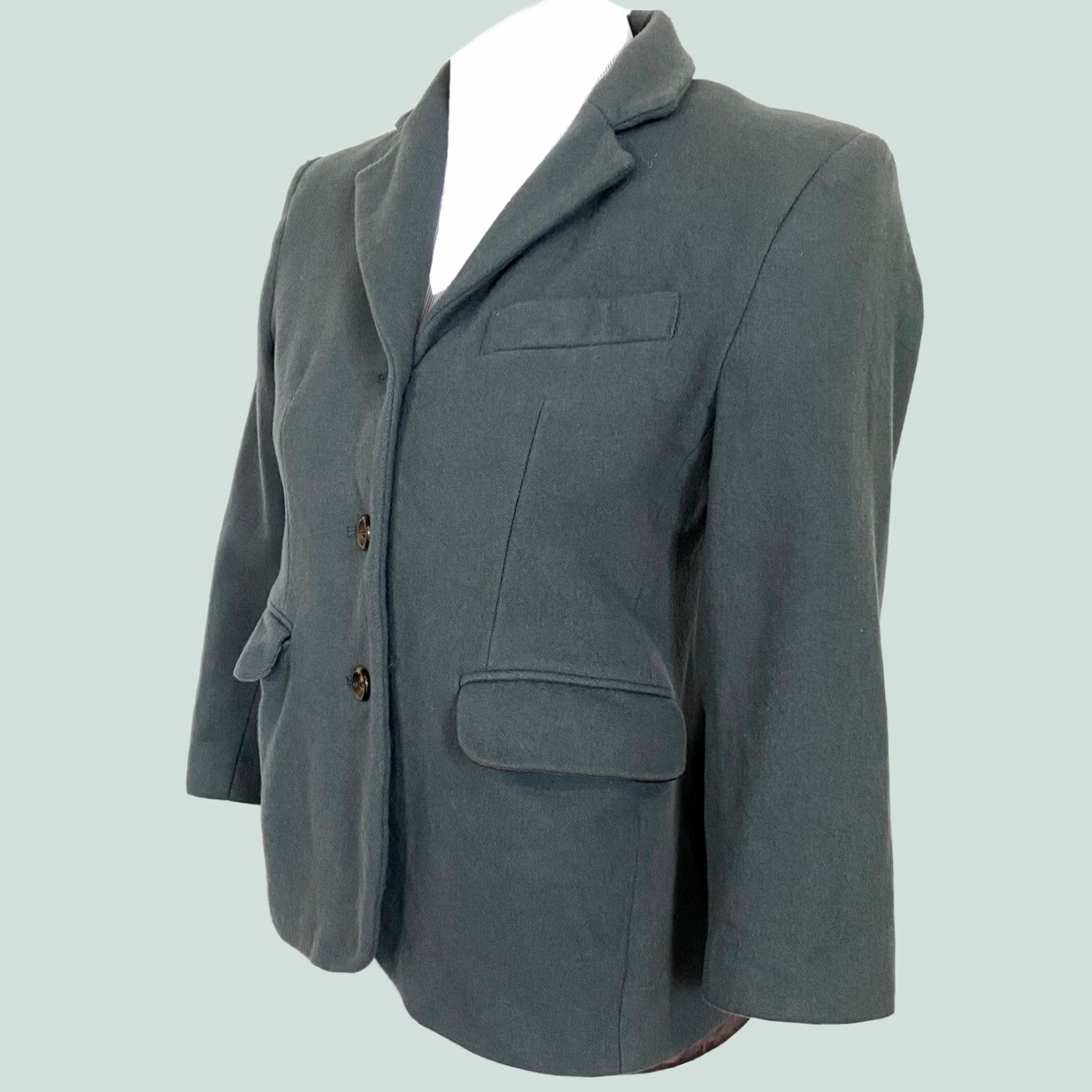 Vintage VINTAGE L.L. Bean Blazer Jacket Wool Cashmere Bluish Gray Women’s 4P Size S / US 4 / IT 40 - 1 Thumbnail