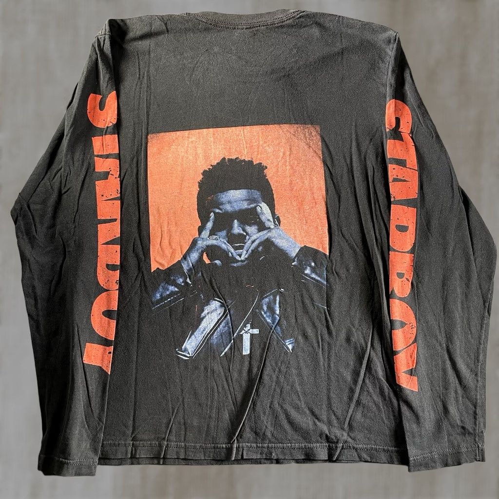 Vintage The Weeknd Shirt Mens M Black Starboy Concert Long Sleeve T-Shirt Graphic Print Logo Size US M / EU 48-50 / 2 - 1 Thumbnail