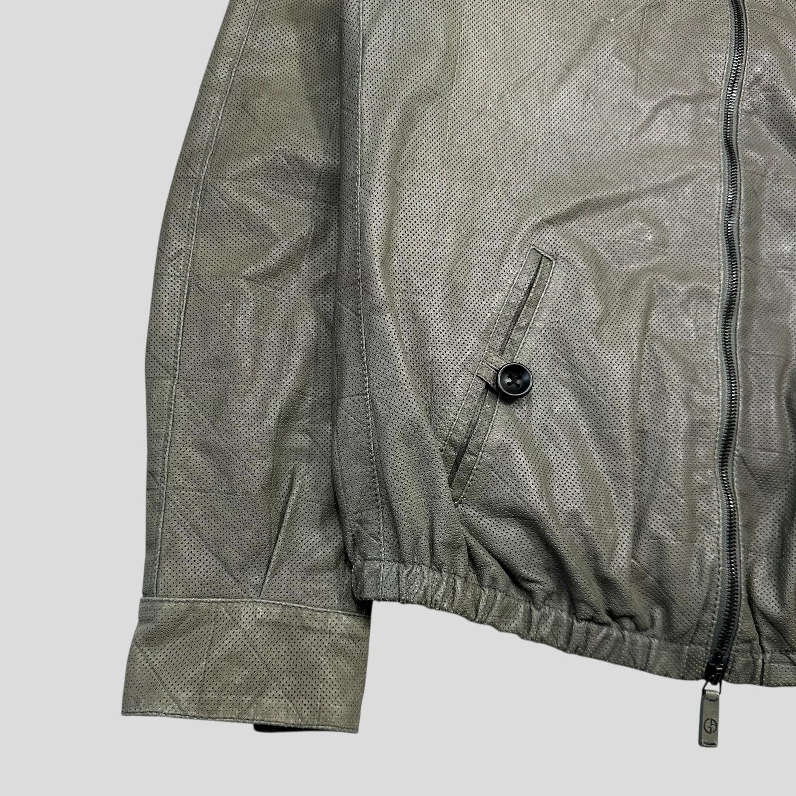 Armani Giorgio Armani 2010 Perforated Leather Bomber Jacket IT48 M Size US M / EU 48-50 / 2 - 4 Thumbnail