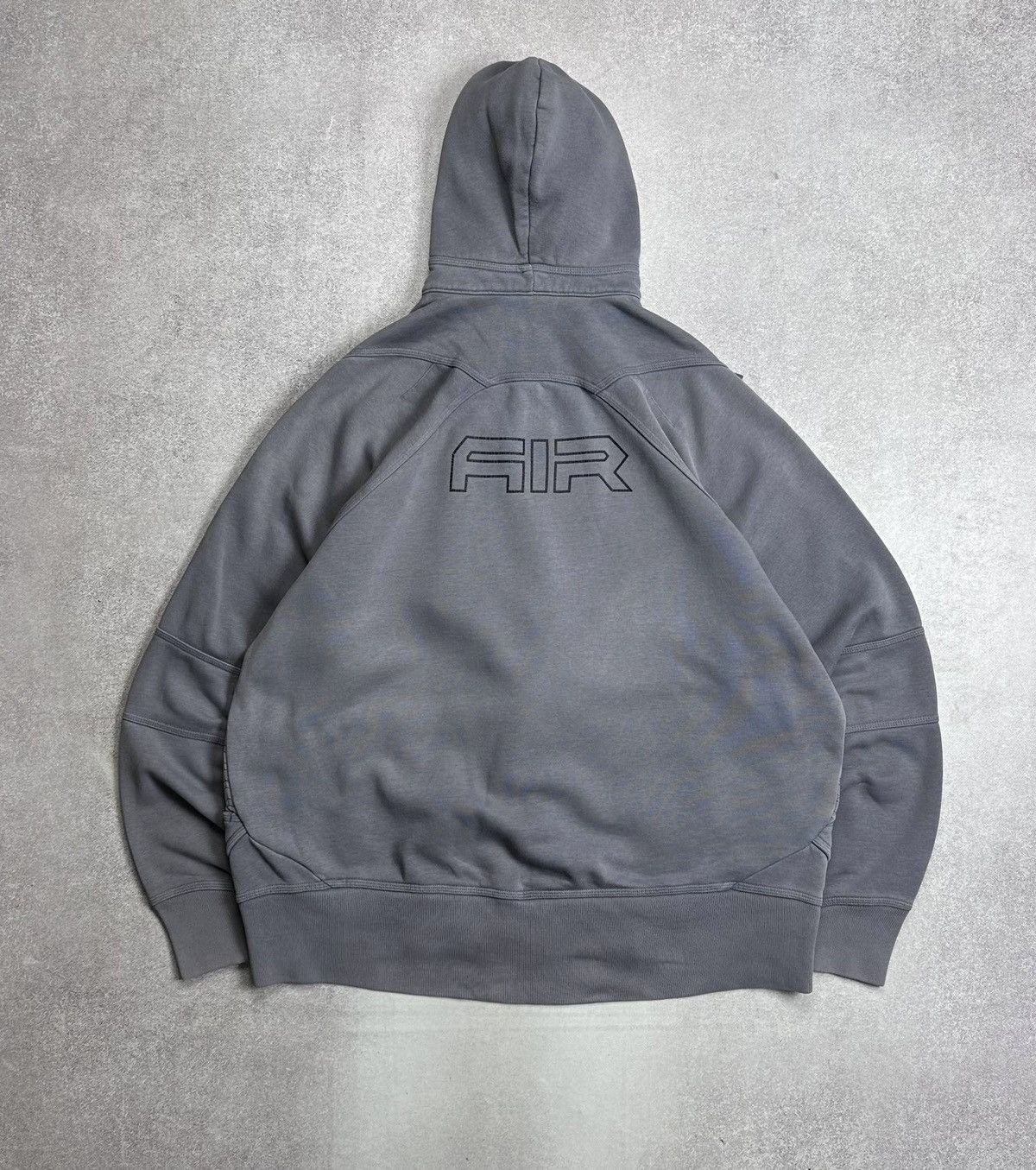 Nike Vintage 90s Nike Air Big Logo Ninja Hood Zip Hoodie XL Size US XL / EU 56 / 4 - 5 Thumbnail