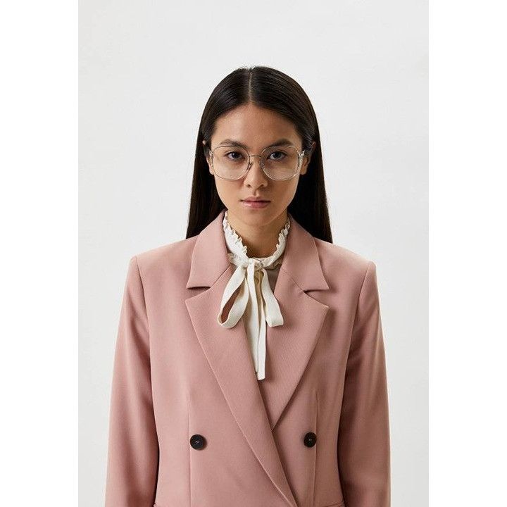 Gucci Gucci GG1019O 002 Eyeglasses Silver 58mm Square Frame Size ONE SIZE - 3 Thumbnail