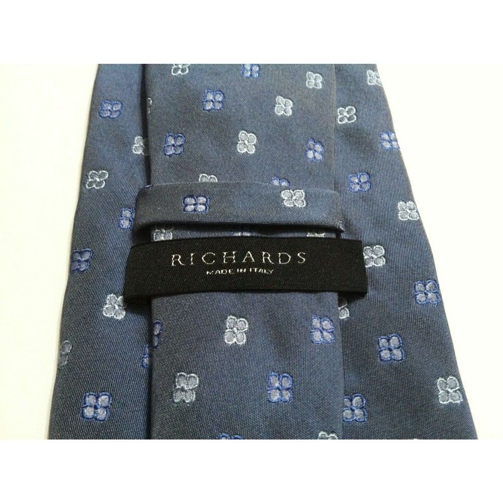 Other NWOT RICHARDS MENS BLUE 100%SILK TIE WIDTH: 4" MADE IN ITALY Size ONE SIZE - 2 Thumbnail