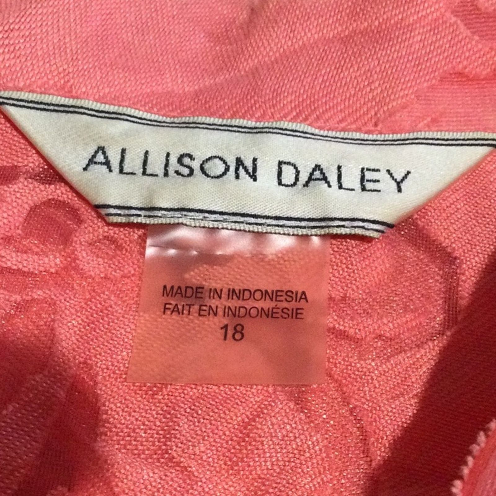 Other Allison Daley Pink Sheer Button Front 3/4 Sleeve Blouse 18 Size XXL / US 16-18 / IT 52-54 - 11 Thumbnail