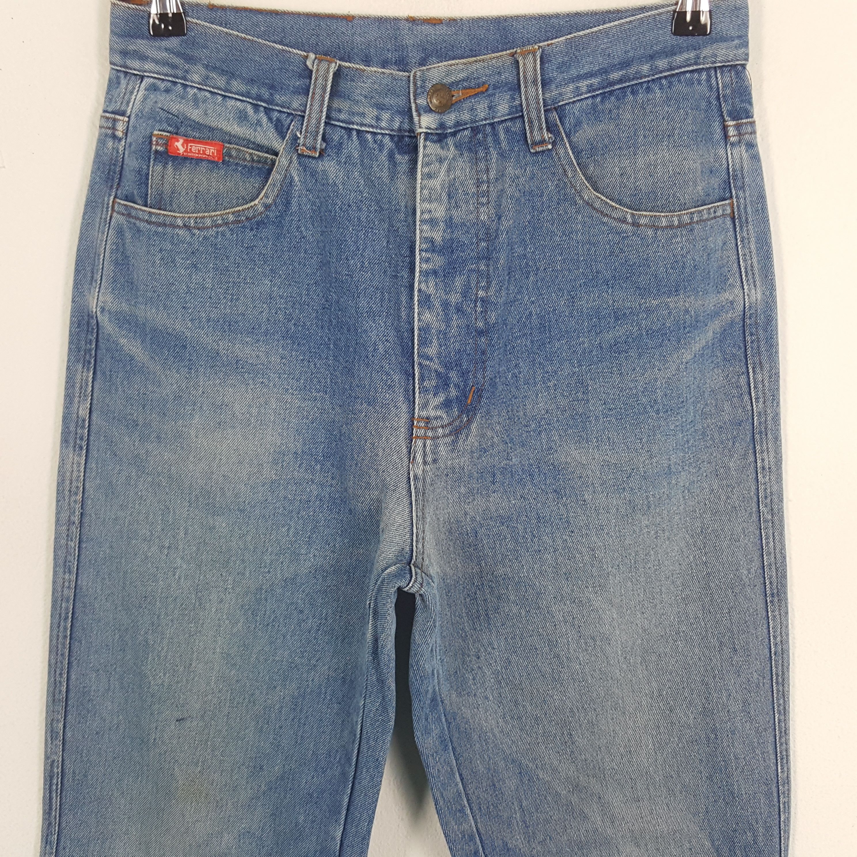 Ferrari × Vintage Vintage Ferrari Magneti Marelli Denim Jeans Size US 29 - 2 Thumbnail