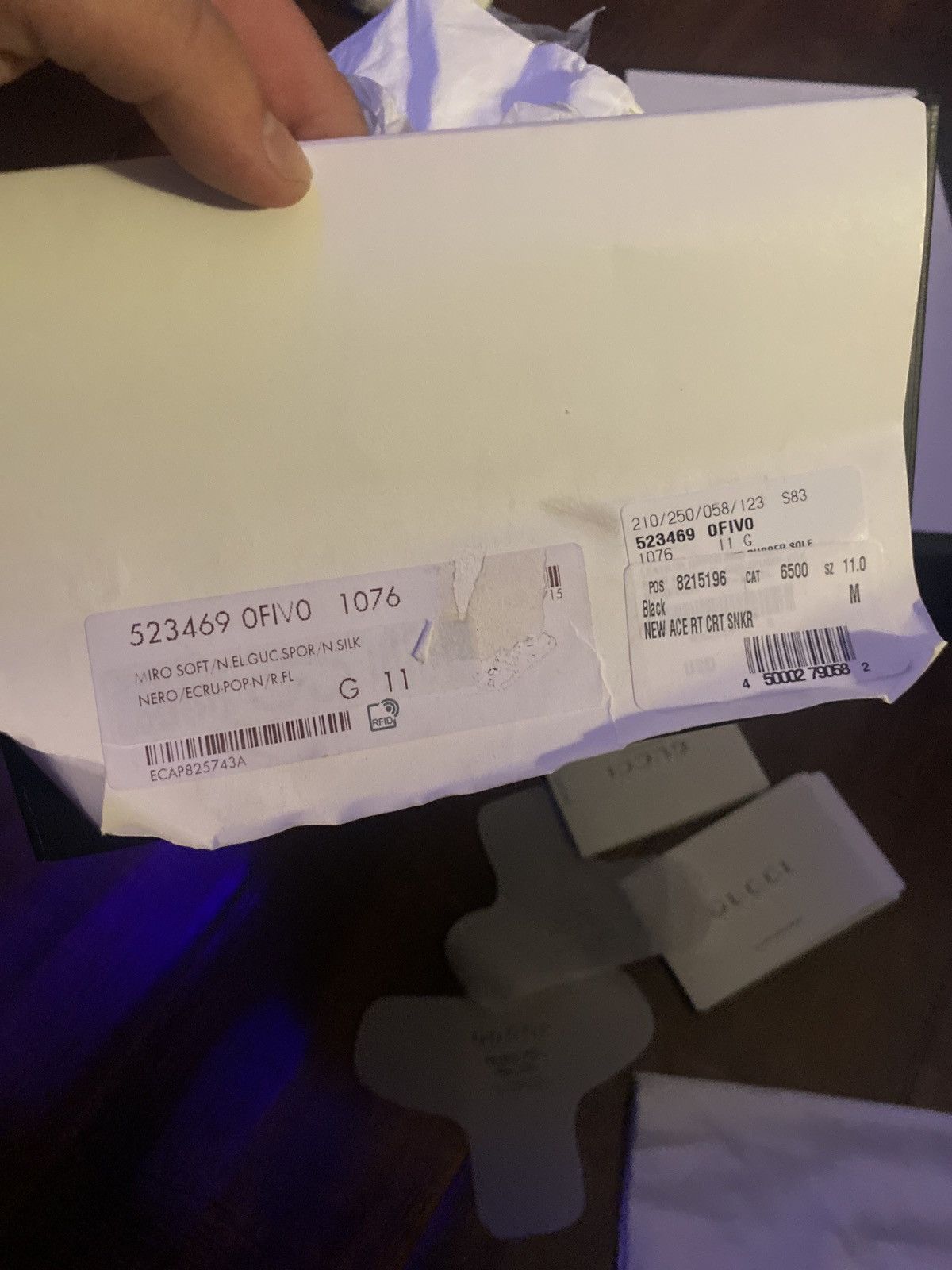 Gucci Gucci Ace Stripe Black Size US 11 / EU 44 - 5 Thumbnail