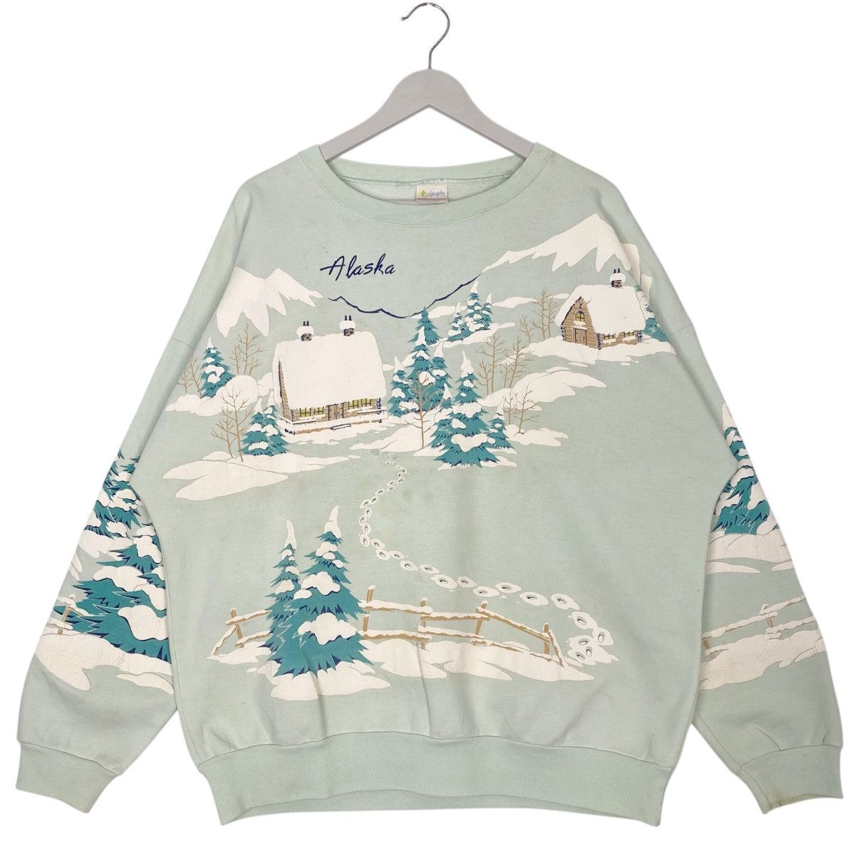 Other Vintage Lifestyle Big LogoPrinted Sweatshirt Crewneck Green Size US L / EU 52-54 / 3 - 1 Thumbnail