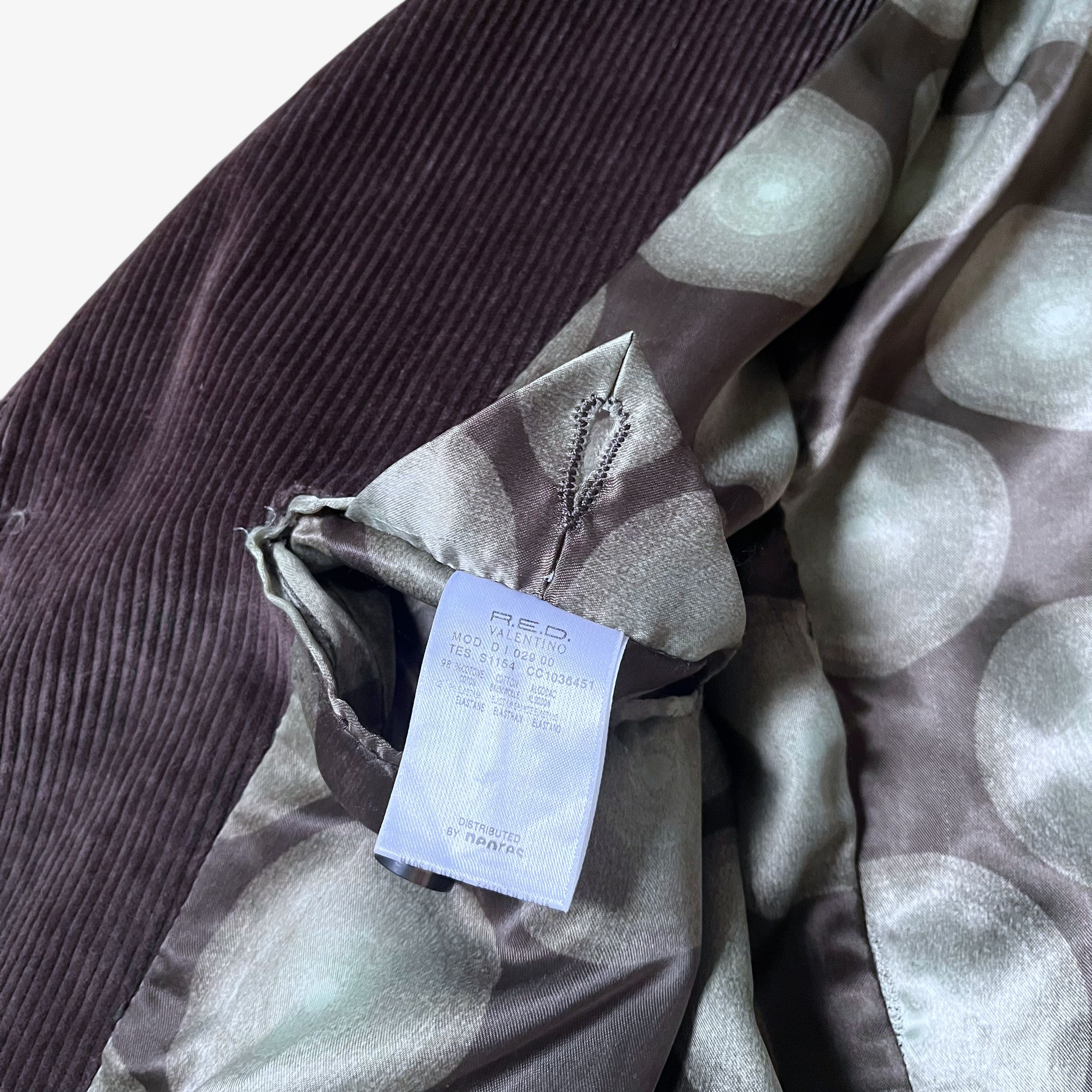 Valentino Vintage Y2K Women's RED Valentino Brown Corduroy Long Blazer Size L / US 10 / IT 46 - 4 Thumbnail