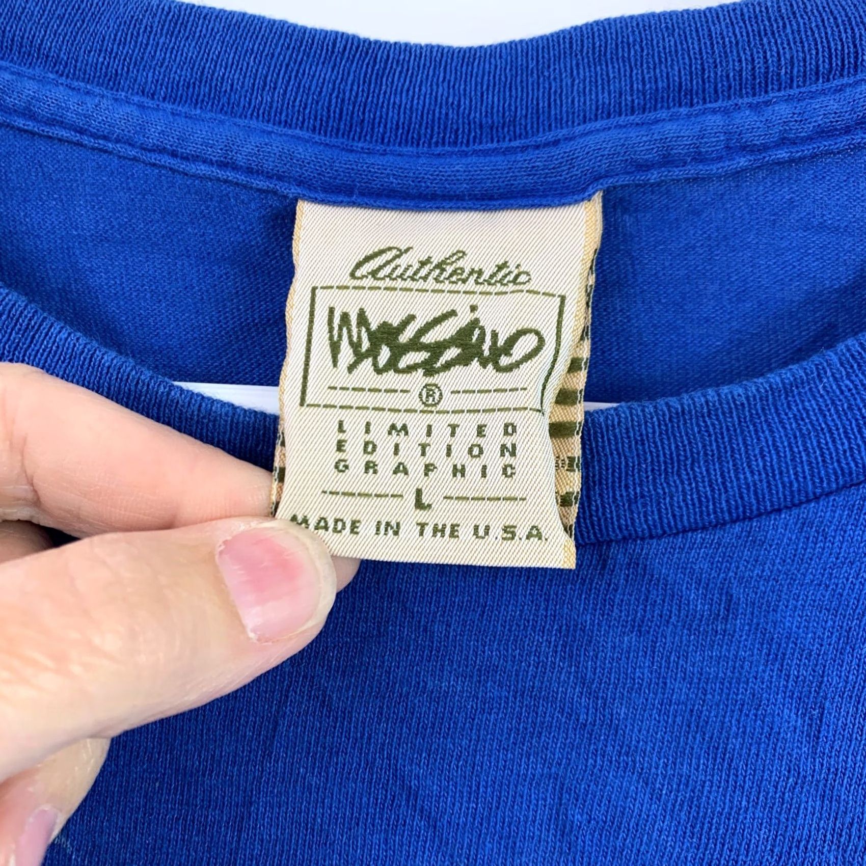 Mossimo Mossimo Blue Yellow Limited Edition Graphic Short Sleeve Tee T-Shirt L Mens 90s Classic Logo Crew Neck Cotton Summer 80s? Size US L / EU 52-54 / 3 - 3 Thumbnail