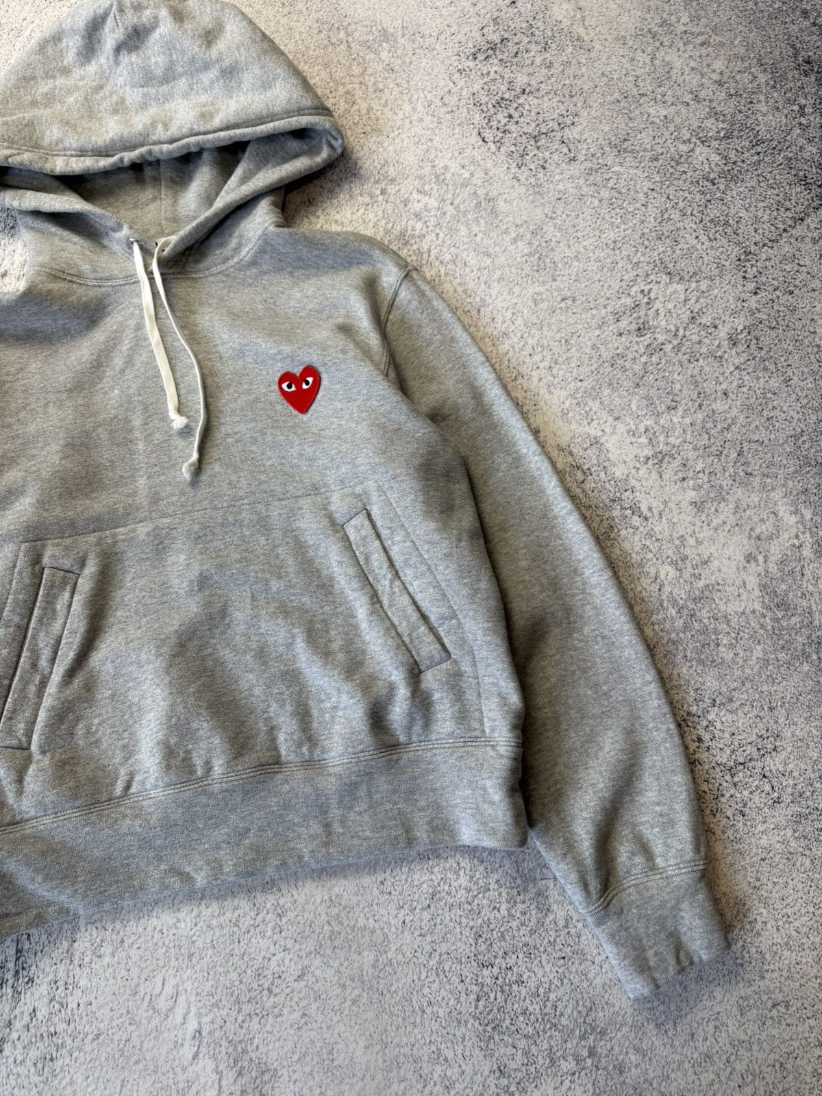 Comme des Garcons PLAY Comme Des Garcons Play CDG Grey Hoodie Sweatshirt Japanese Size M / US 6-8 / IT 42-44 - 7 Thumbnail