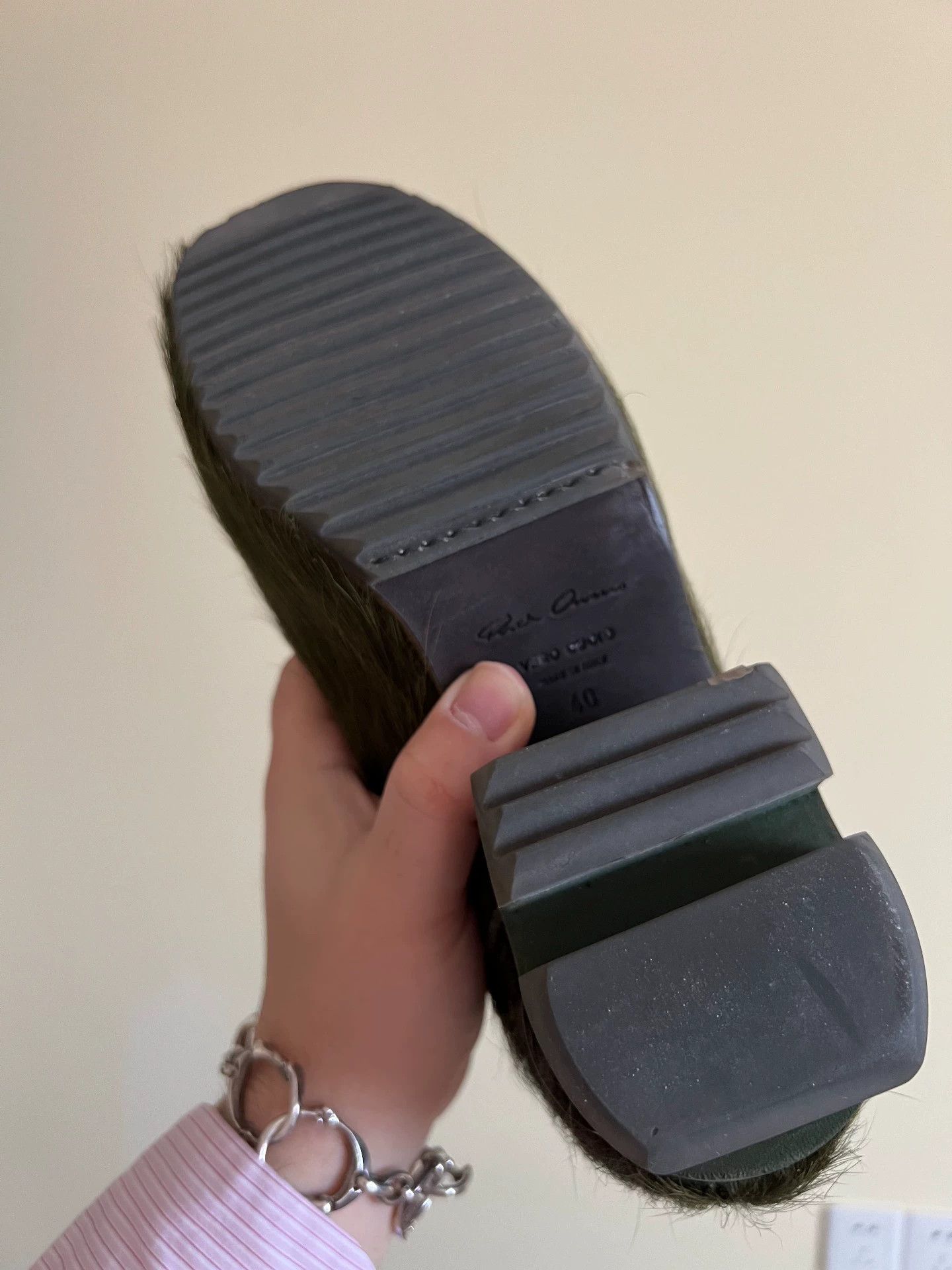 Rick Owens Rick Owens horsehair boots, green horsehair Size US 7 / EU 40 - 8 Thumbnail