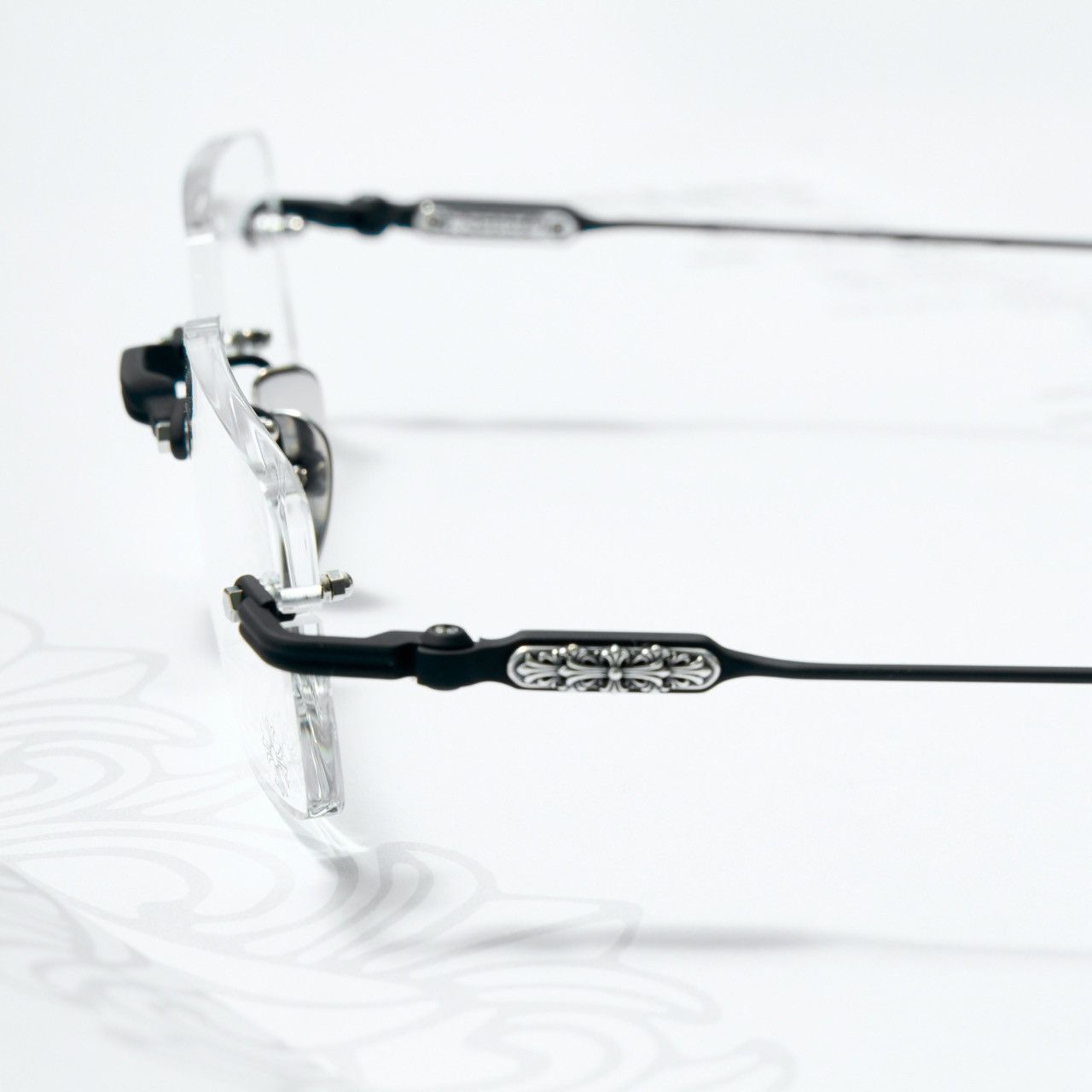 Chrome Hearts CHROME HEARTS SOFFFFFFFFERS II MATTE BLACK/SHINY SILVER GLASSES Size ONE SIZE - 3 Thumbnail